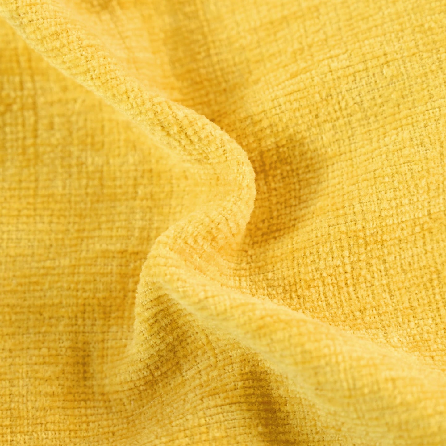 CaliTime Throw Pillow Covers Decorative 20 X 20 Inches Pack of 2 Cozy Chenille Cushion Cases for Couch Sofa Bed Living Room Home Mustard Yellow