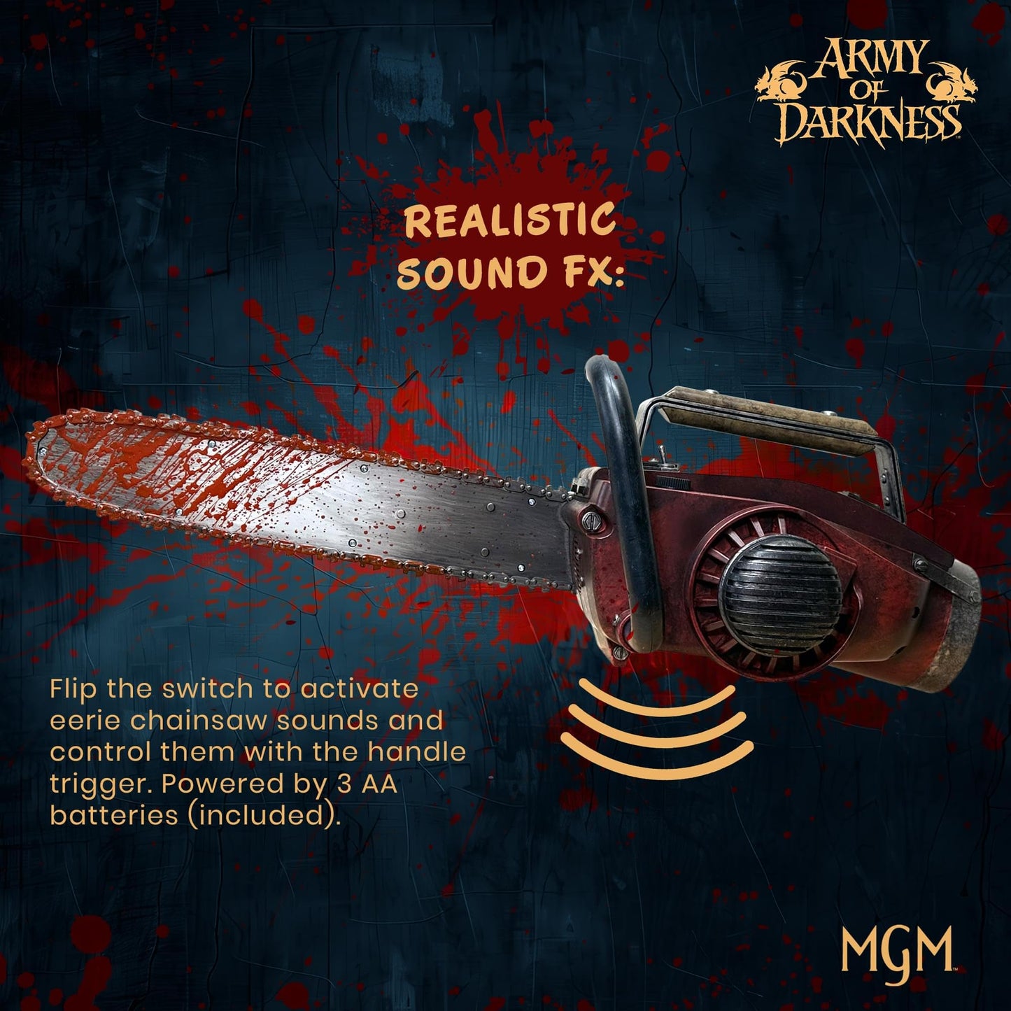 Army of Darkness Ash's Chainsaw 1:1 Scale Electronic Prop Replica | Officially Licensed Collectible