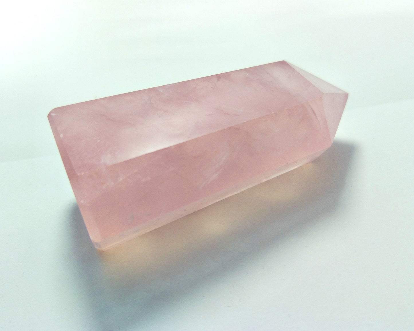Mina Heal Healing Crystal Wands Point Faceted Prism Bars for Reiki Chakra Meditation Therapy Deco, Crystals for Beginners, Ornaments for Home (Rose Quartz)