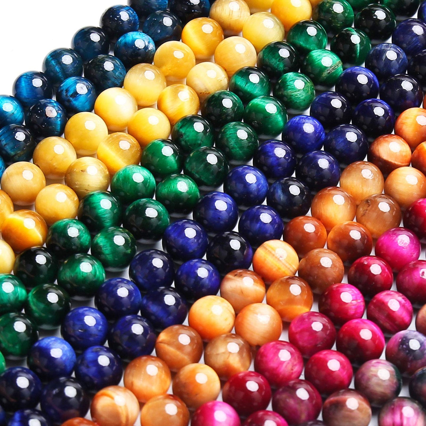 Natural Red Tiger Eye Beads, Grade AAA Gemstone Round Loose Beads 10MM 40PCs Bulk Lot Options, Semi Precious Stone Beads for Jewelry Making