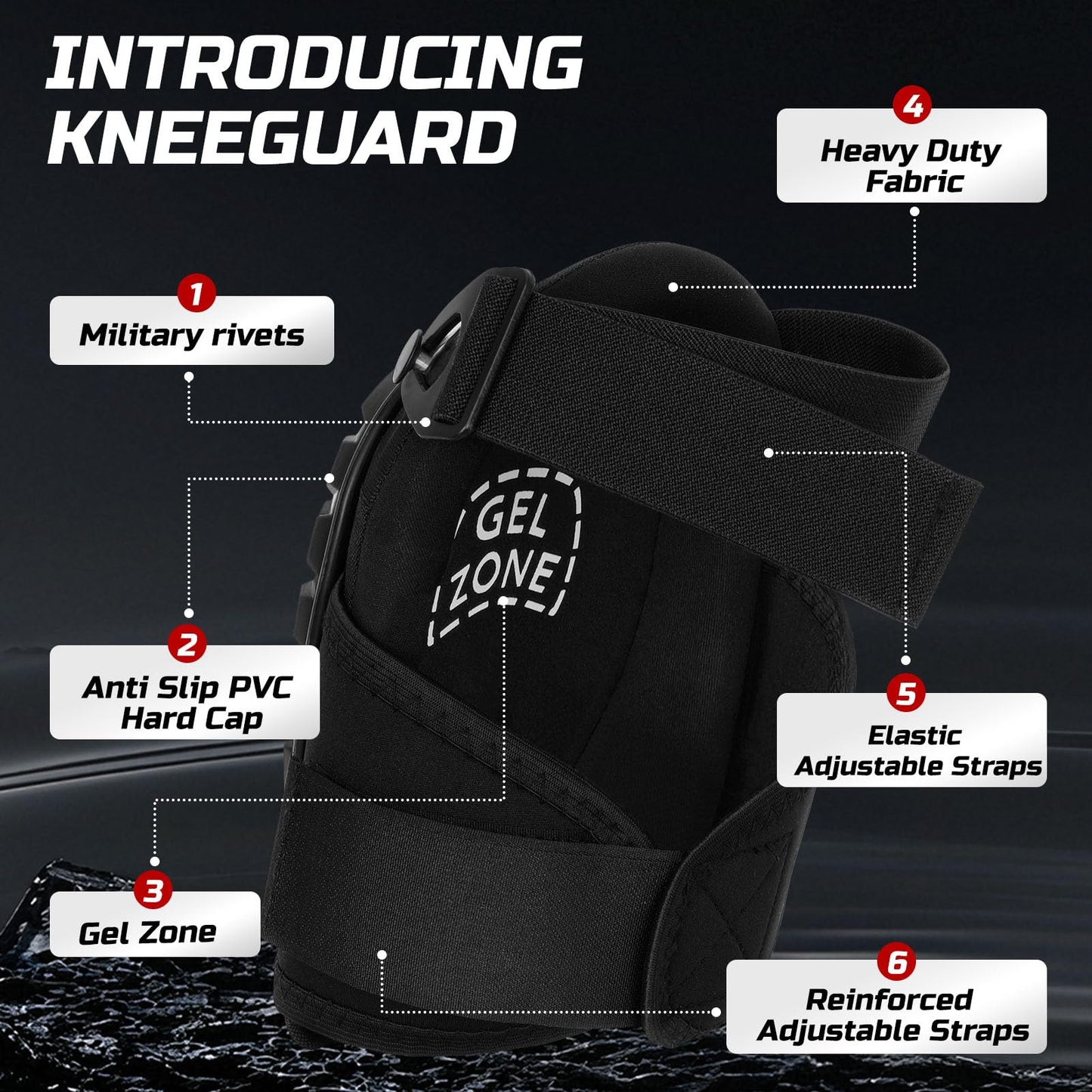 FREEKYROCK Gel Knee Pads for Work, Professional Knee Pads for Men Women with Soft Foam, Heavy Duty Cap, Adjustable Straps, Quick-Fasten Buckle for Construction, Gardening, Welding, Roofing, Cleaning