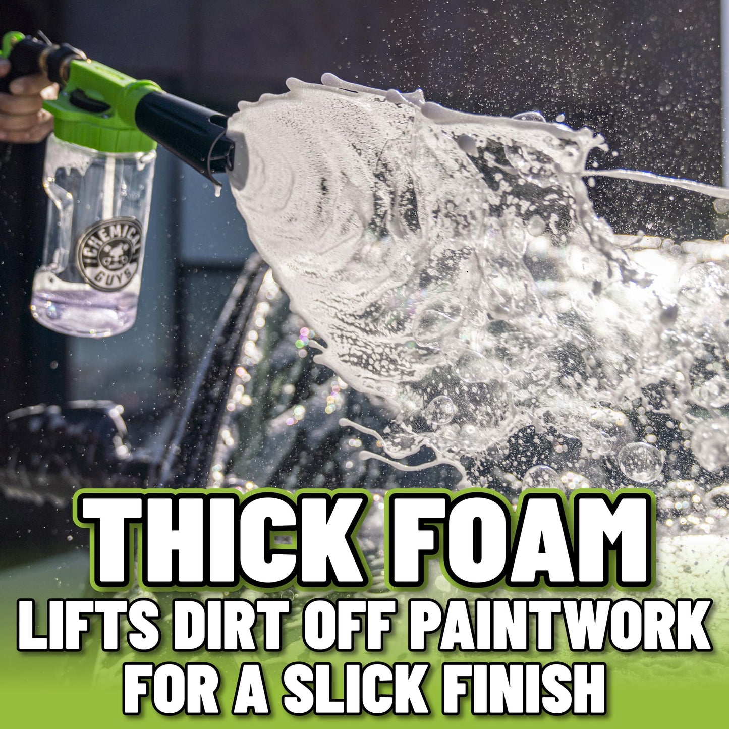 Chemical Guys Foam Blaster 6 Car Wash Gun, Chemical Guys Foam Gun, and Chenille Scratch-Free Microfiber Wash Mitt - Connects to Any Garden Hose for Thick Suds - Safe for Cars, Trucks, SUVs - 2 Items