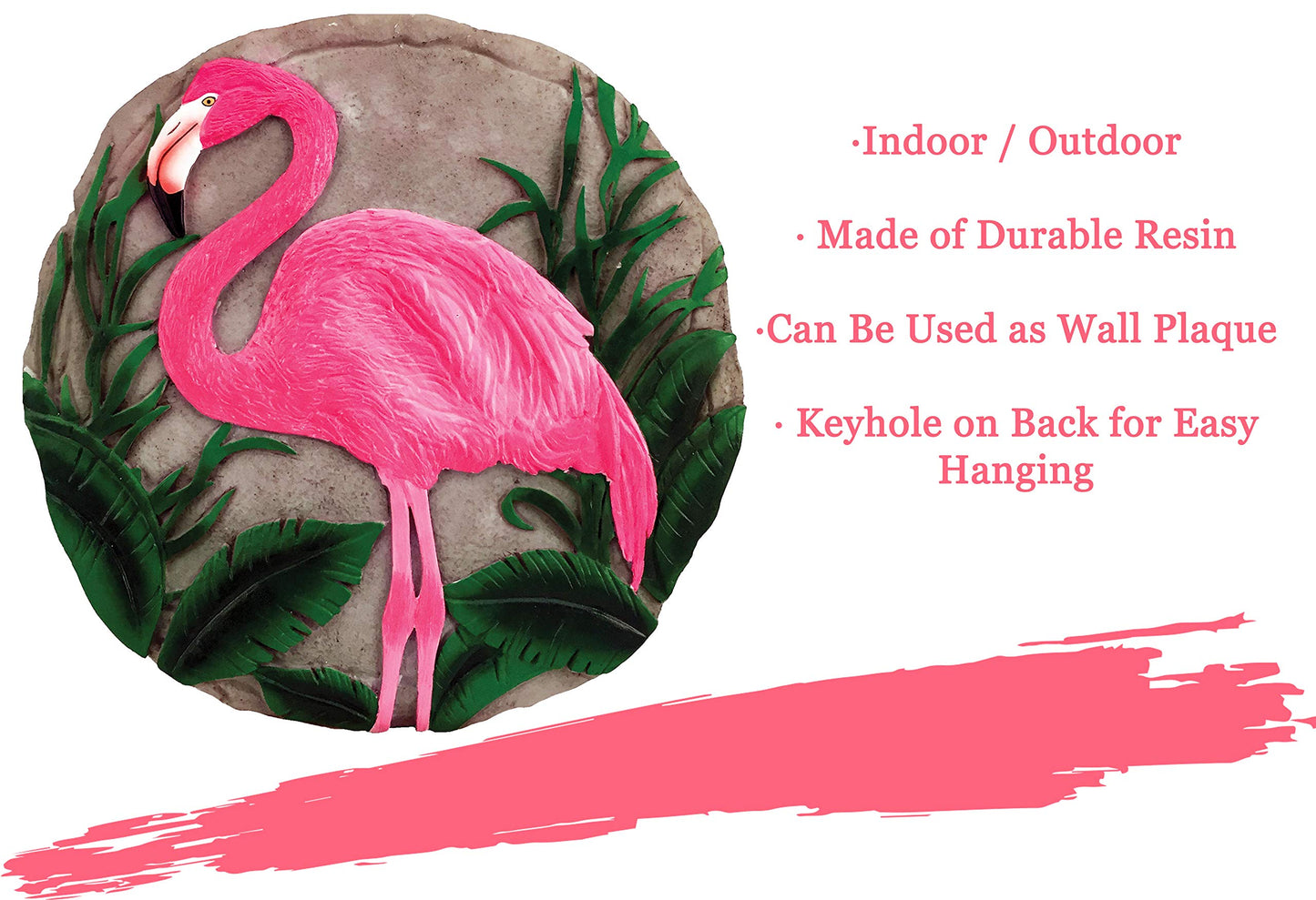 Spoontiques - Garden Décor - Flamingo Stepping Stone - Decorative Stone for Garden
