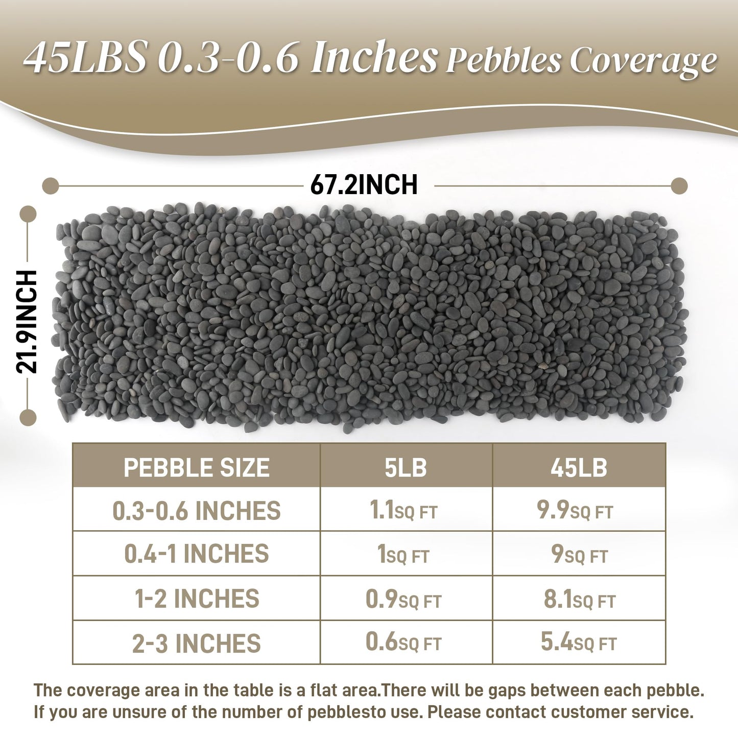 Quibbay 45 LB Natural River Rocks Mexican Beach Pebbles, 0.3-0.6 Inch Natural Unpolished Bulk Rocks, Pebbles for Landscaping Garden Paving Plant, Rocks for Walkways Outdoor Decorative Stone, Grey