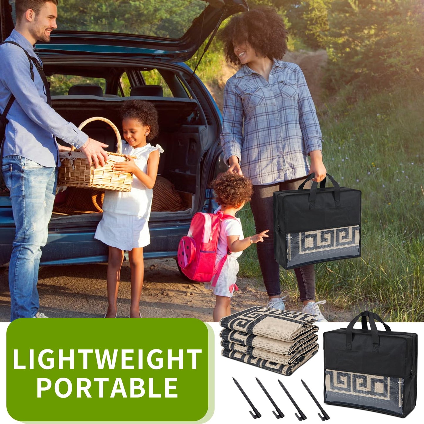 YONILE LED Outdoor Rug 8x10 ft Waterproof for Patios Clearance,Reversible Outdoor Plastic Straw Rug, RV Mat Outside, Indoor Outdoor Carpet for Porch, Deck, Backyard, Balcony, Picnic