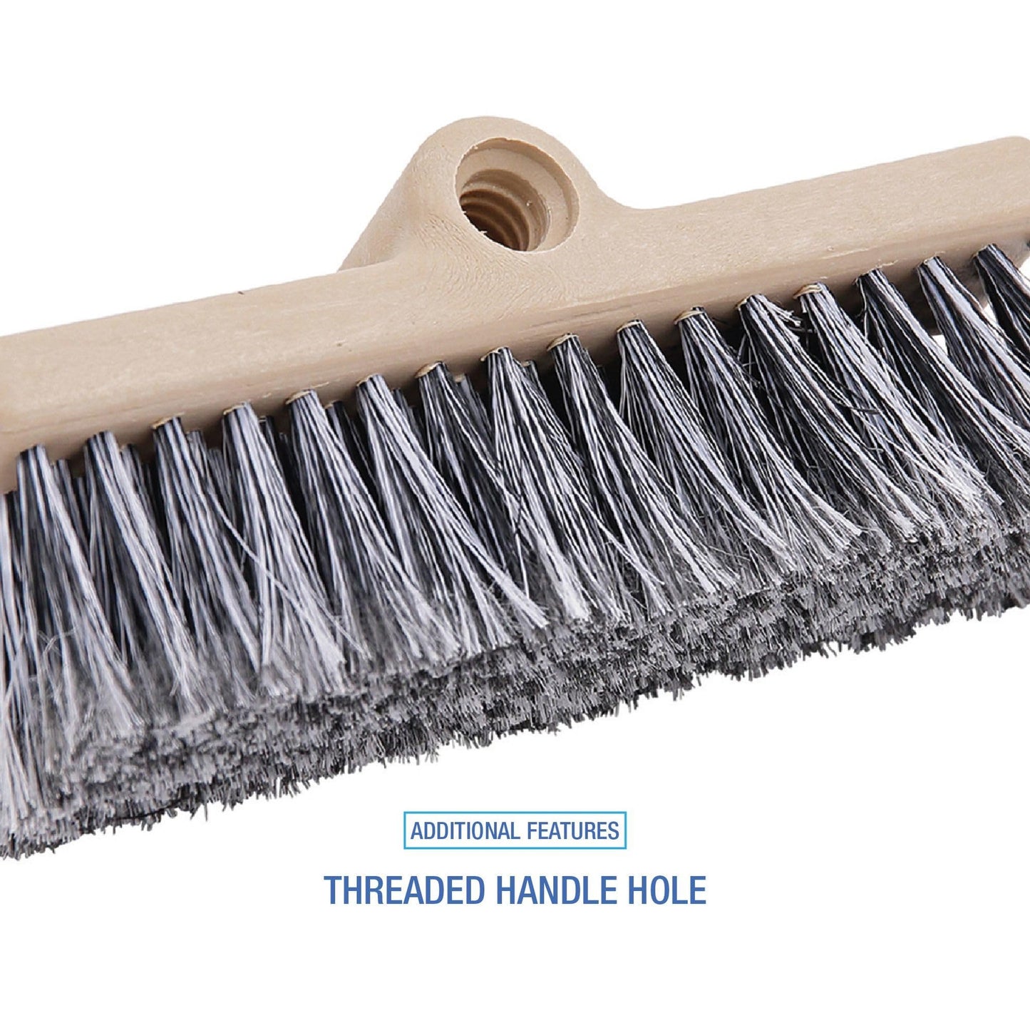 Boardwalk BWK8420 Dual-Surface Vehicle Brush, 10" Long, Brown