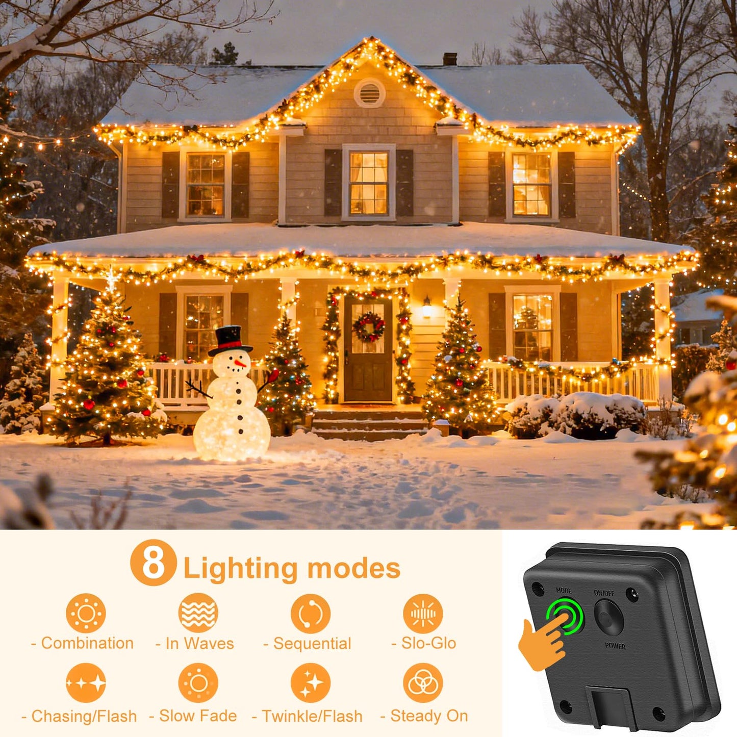2 Pack Solar String Lights Outdoor Waterproof, 158FT 480 LED String Lights for Outside, 8 Modes Twinkle Fairy Light Green Wire for Patio Tree Garden Party Holiday Decorations, Warm White