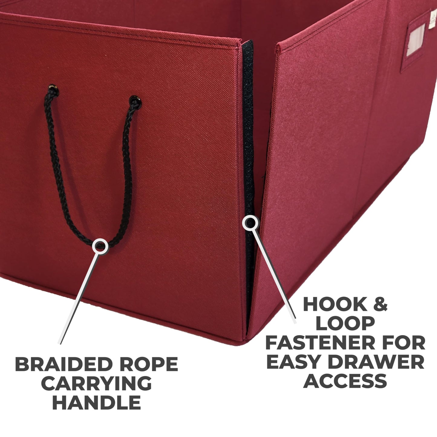 612 Vermont Christmas Ornament Storage Box with Adjustable Acid-Free Dividers, Holds 128 – 3 Inch Ornaments (SB-40043-VT)