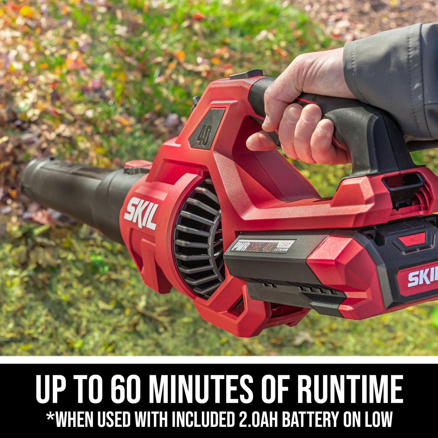 SKIL PWR CORE 40 Brushless 40V 460CFM Cordless Leaf Blower Kit with Variable Speed, Includes 2.0Ah Battery and 60W Charger - BL0460C-11