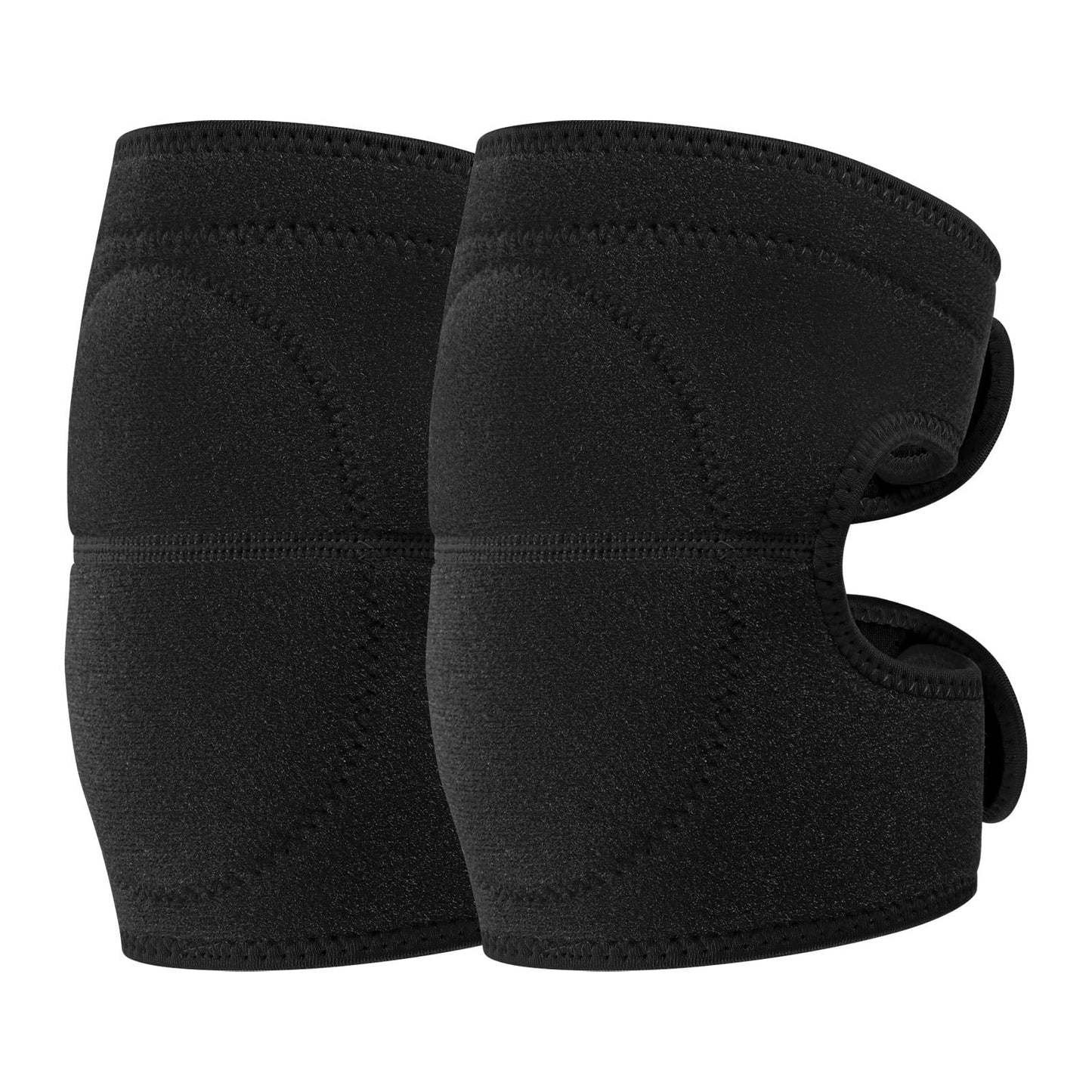 M METERXITY 2-Pack Gardening Knee Pads, Thick Foam Garden Knee Pads with Adjustable Straps for Garden/Construction/Flooring/Cleaning, Suitable for 13"-15" Leg Circumference Size m [Black]