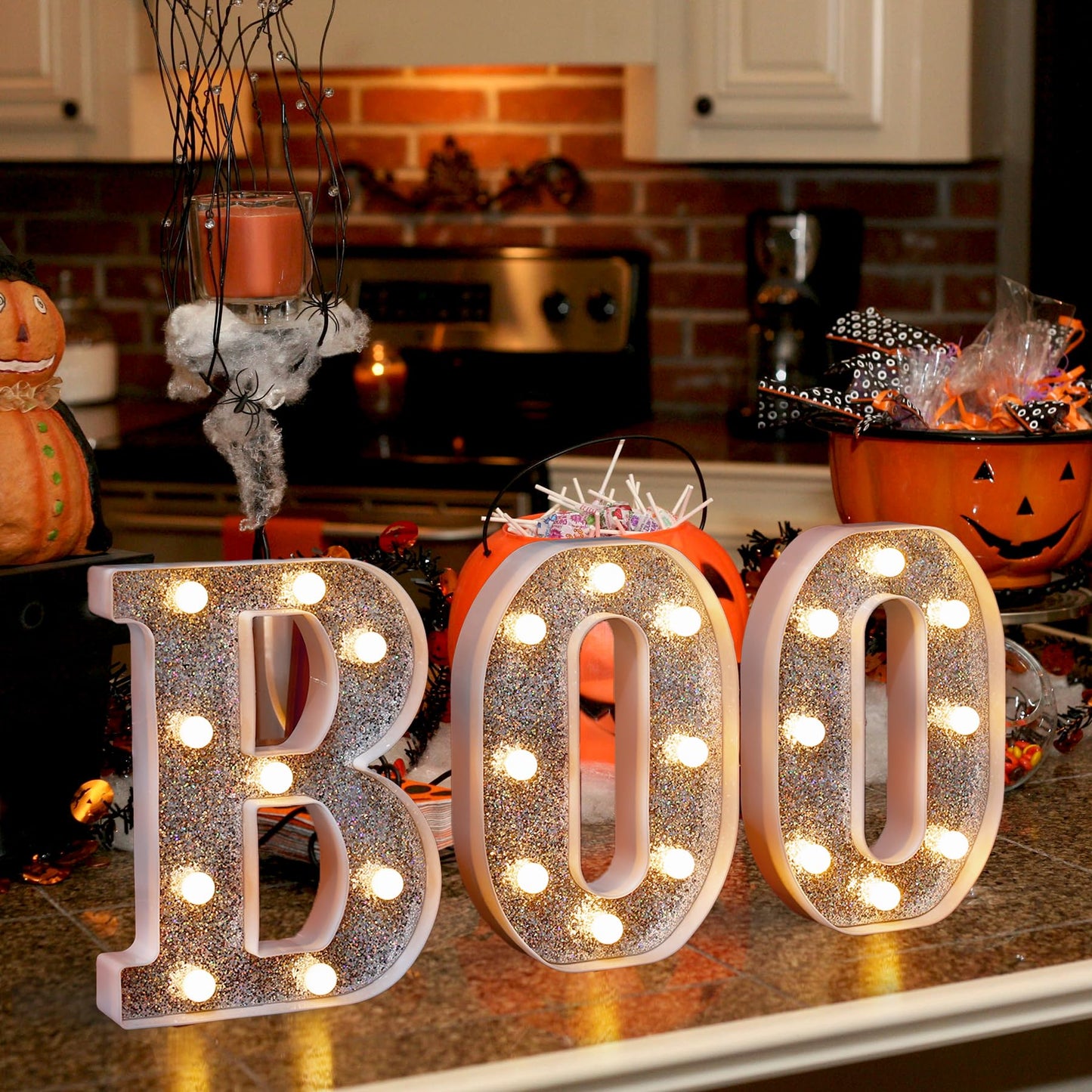 TEHIBIEN Marquee Light Up Letters, Glitter Silver LED Letter Lights Battery Powered Alphabet Letter Sign for Night Light Wedding Birthday Party Cafe Bar Decoration Girls Room Decor - R
