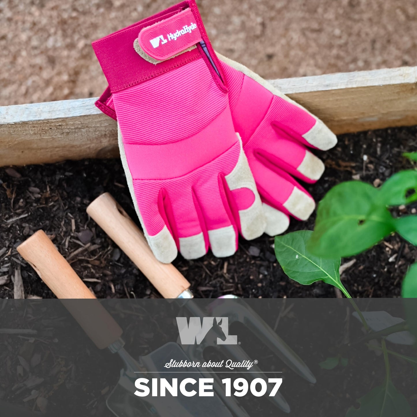 Wells Lamont Women’s HydraHyde Split Leather Hybrid Pink Gloves, Large (3268L)
