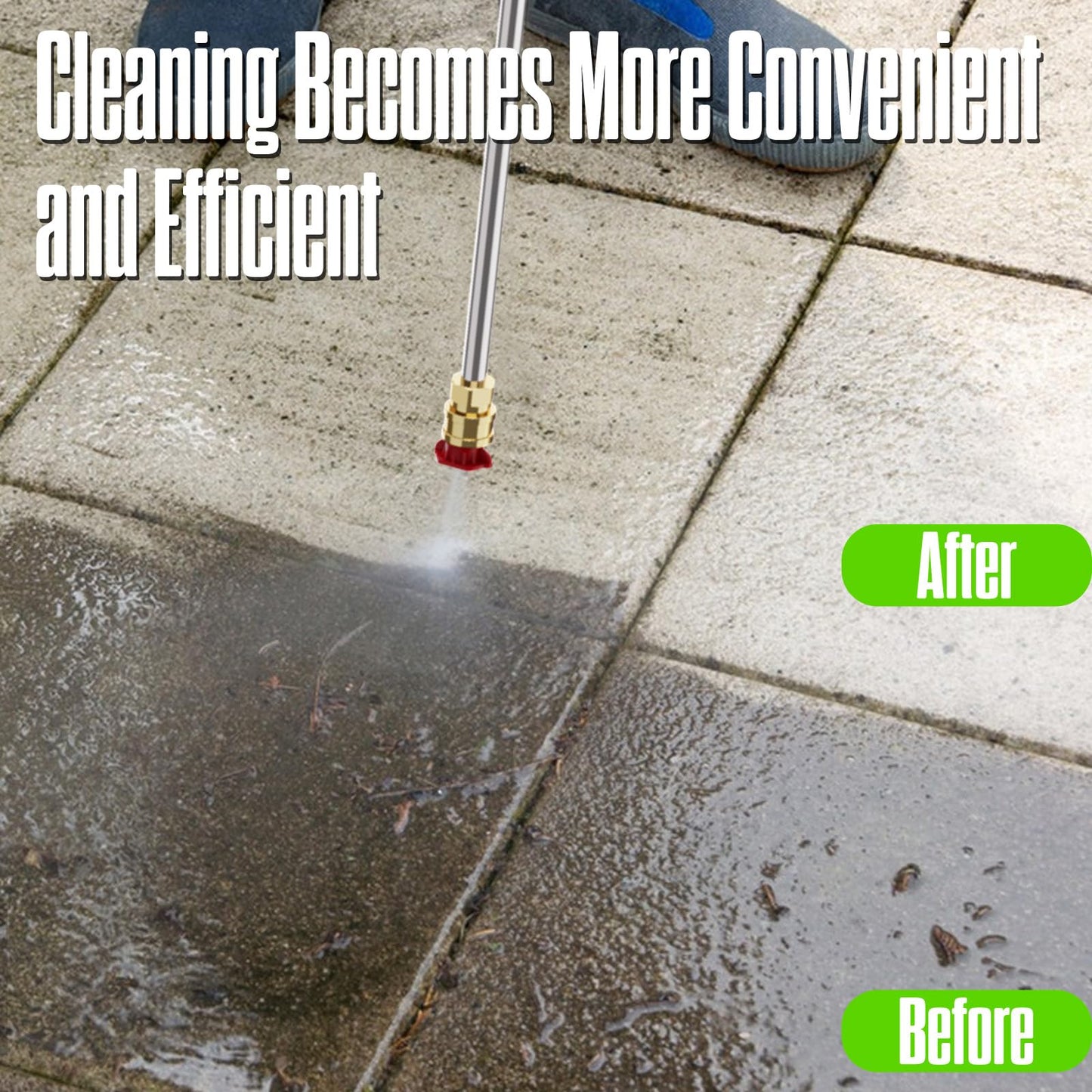 QIOMALA 4800PSI PowerWasher with 4 Quick Connect Nozzles, Foam Cannon for Car, Lane, Patio Cleaning
