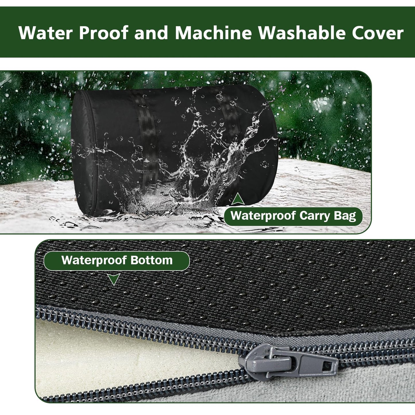 Selectico 3.5" Extra Thick Foam Camping Mattress, Waterproof Cover & Travel Bag, Portable Sleeping Pad for Car/Tent/Cot/SUV/Trunk/Floor/Guest Bed(Single)