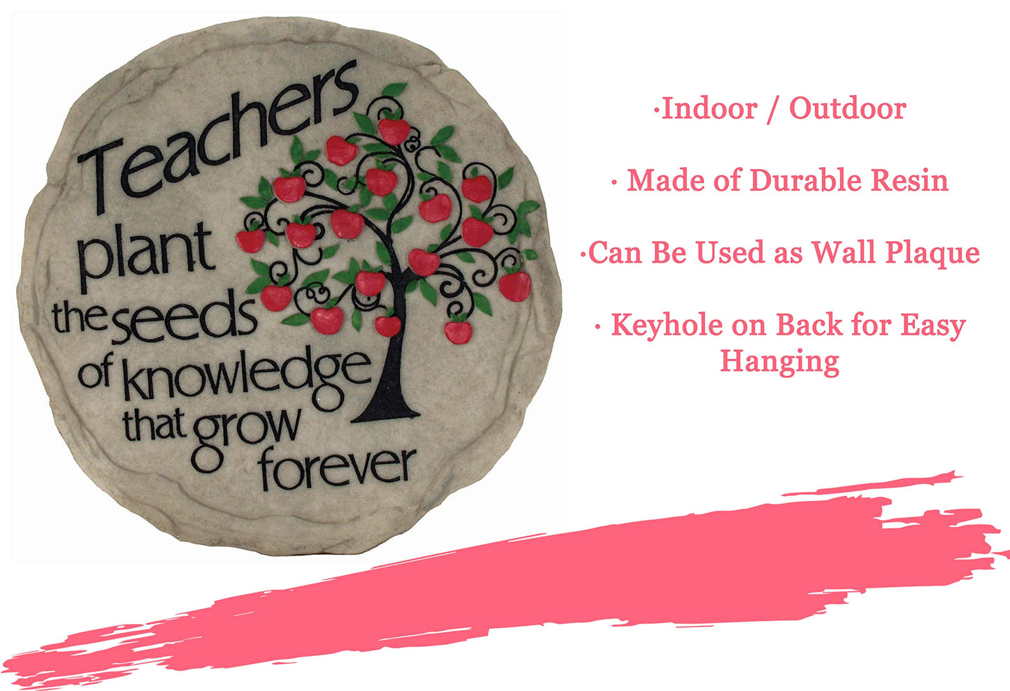Spoontiques - Garden Décor - Teacher Stepping Stone - Decorative Stone for Garden