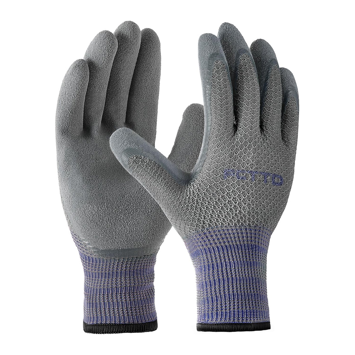 FCTTD Gardening Gloves for Men 3 Pairs, Garden Gloves for Pruning Flower Rose, Weeding, Digging, Raking, Flower gloves with Rubber coating (Medium, Grey)