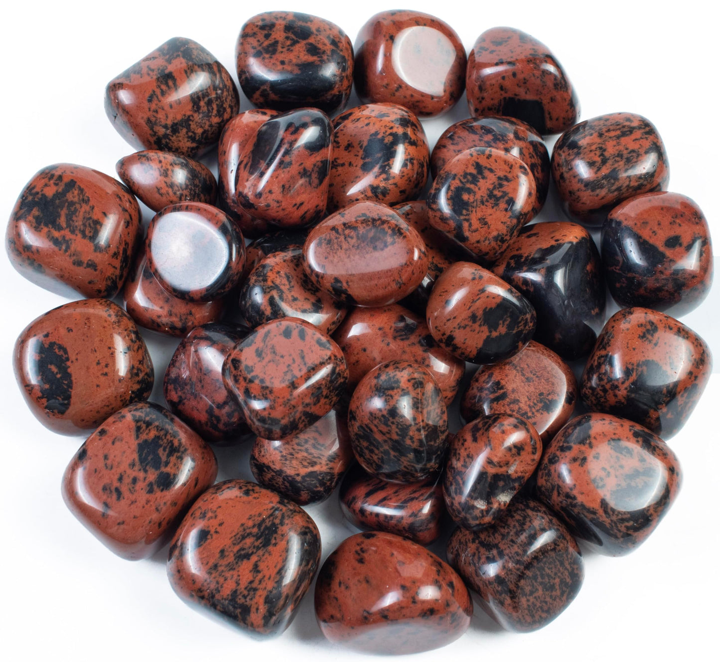 Crocon 1LB Mahogany Obsidian Tumbled Stones and Crystals Bulk 2000+ Carats Natural Crystal Kit for Reiki Healing Crystal Polished, Tumble Stones, Chakra Balancing, Gift, Home Decor Size : 20-25 mm