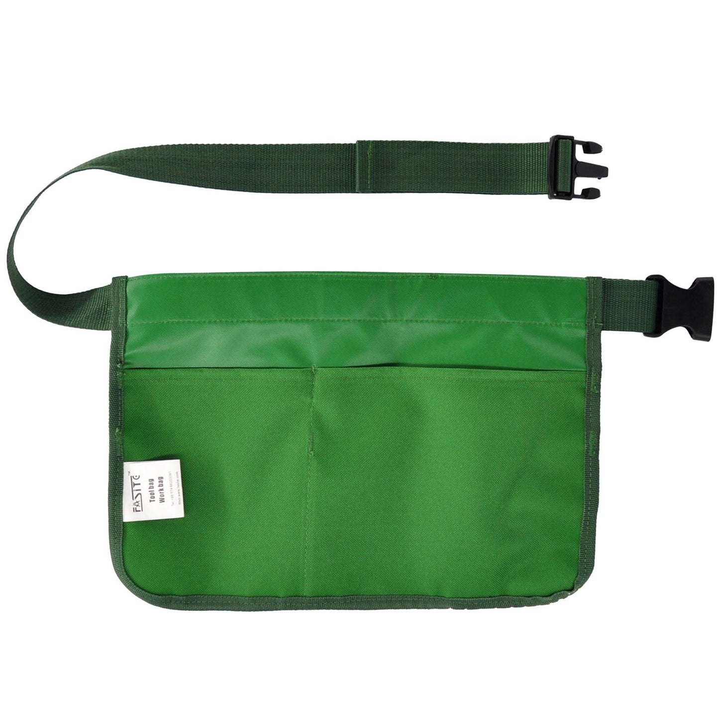 FASITE Gardening Tool Waist Bag Belt, Waterproof Garden Tool Apron with 7-Pocket Hanging Pouch for Men&Women, Adjustable, Green