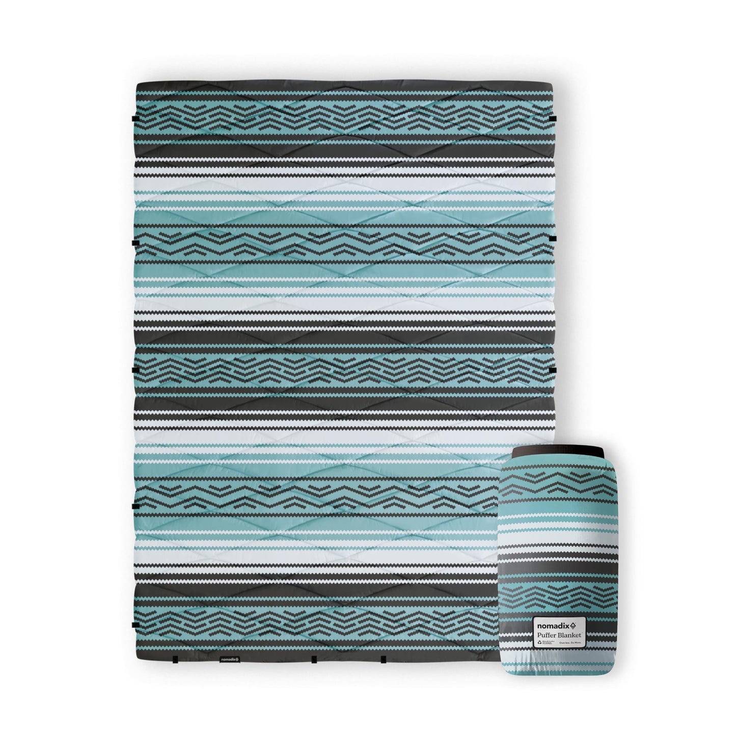 Nomadix Puffer Blanket – Water-Resistant, Eco-Friendly Insulated Blanket with Snaps for Camping, Beach, and Travel, Made from Recycled Materials