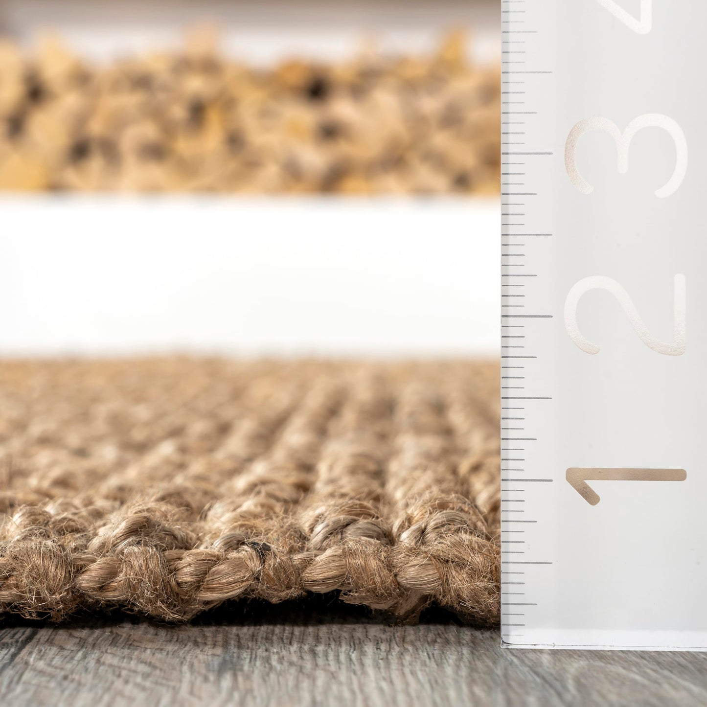 nuLOOM Ashli Solid Farmhouse Jute Accent Rug, 2X3, Natural