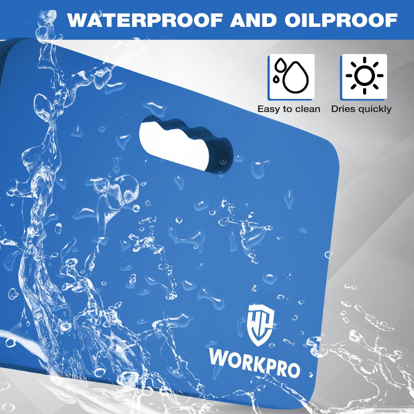 WORKPRO Extra Thick Kneeling Pad, Soft NBR Foam Cushioning for Knee, Large Foam Kneeler Mat for Gardening, Bathing Baby, Exercise, Workout Supplies, 17.5 x 11 x 1.5 in, Blue