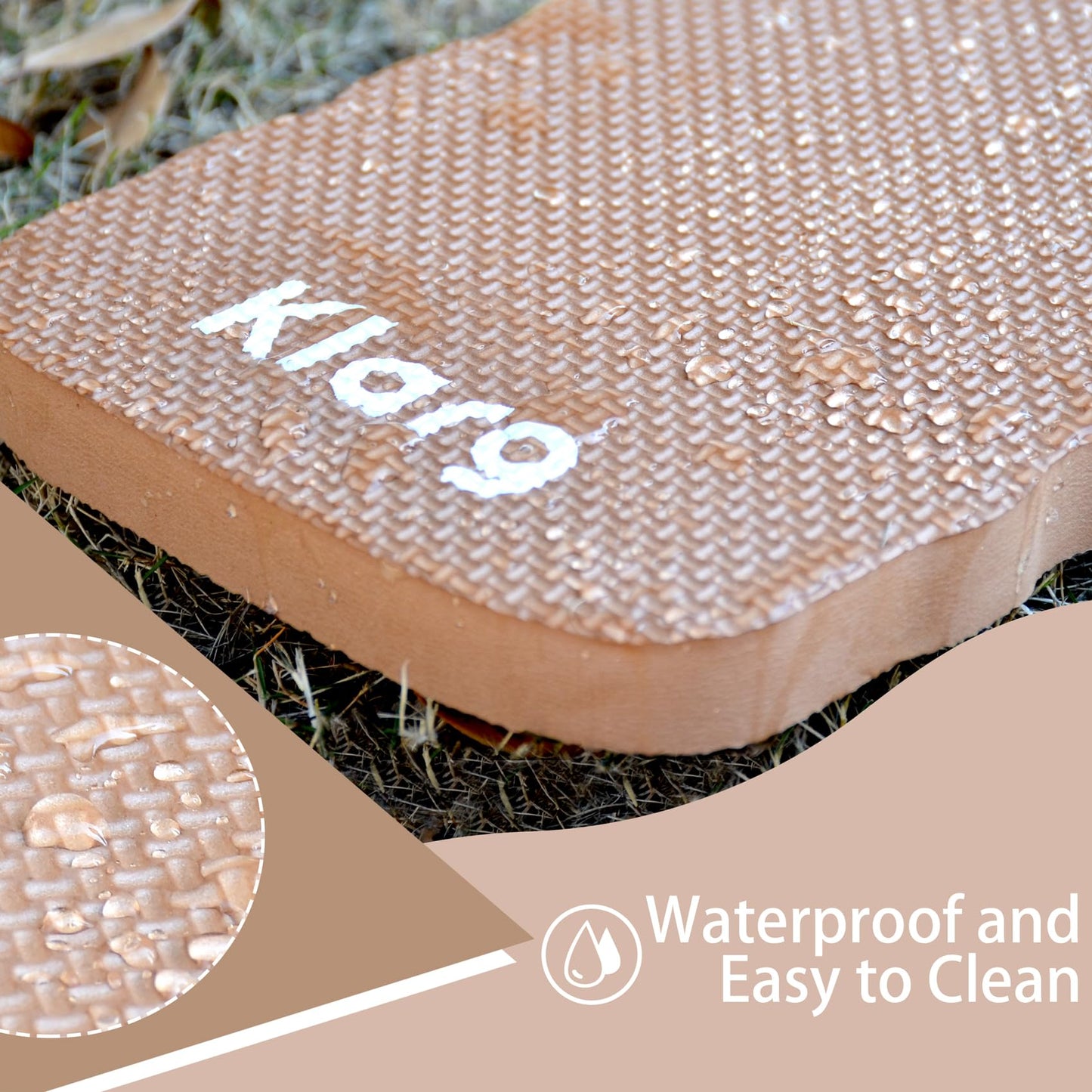 Klarg Garden Kneeling Pad 2 PCS, Thick Foam Kneeling Pad, Comfortable, Waterproof Knee Mat for Gardening, Cleaning, Baby Bathing, Yoga, Camping, and Auto Repair.16.1" x 7.4" x 0.78"