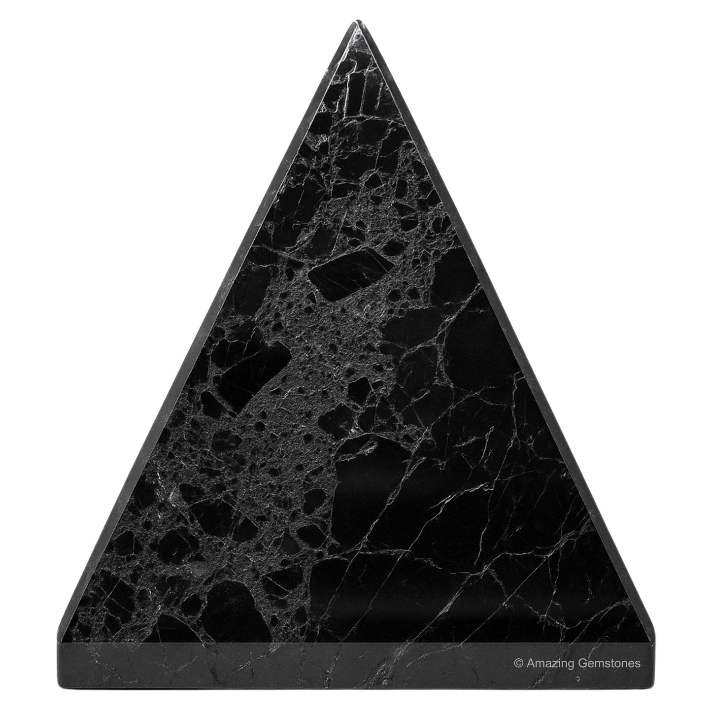 Amazing Gemstone Natural Black Tourmaline Pyramid Crystal Healing Stones - 2" Great Pyramid Figurine of Natural Stone Pyramid for Meditation, Reiki, Chakra Balancing and Crystal Pyramids Grid