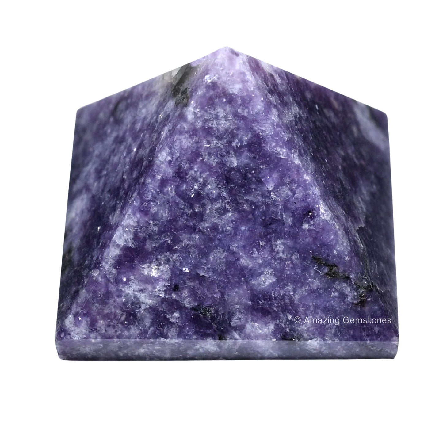 Amazing Gemstone Lepidolite Pyramid Crystal Healing Stones - 2" Great Pyramid Figurine of Natural Stone Pyramid for Meditation, Reiki, Chakra Balancing and Crystal Pyramids Grid