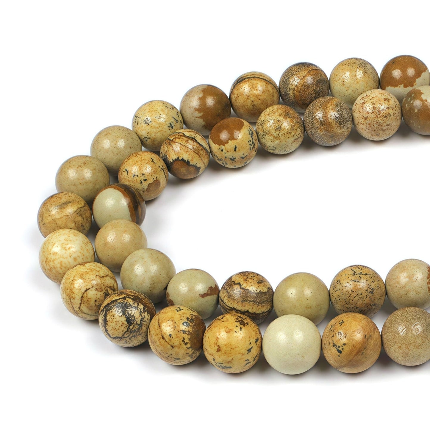 MJDCB AAA Natural Picture Beads Stone Beads for DIY Bracelet Making Strand 15" (8mm)