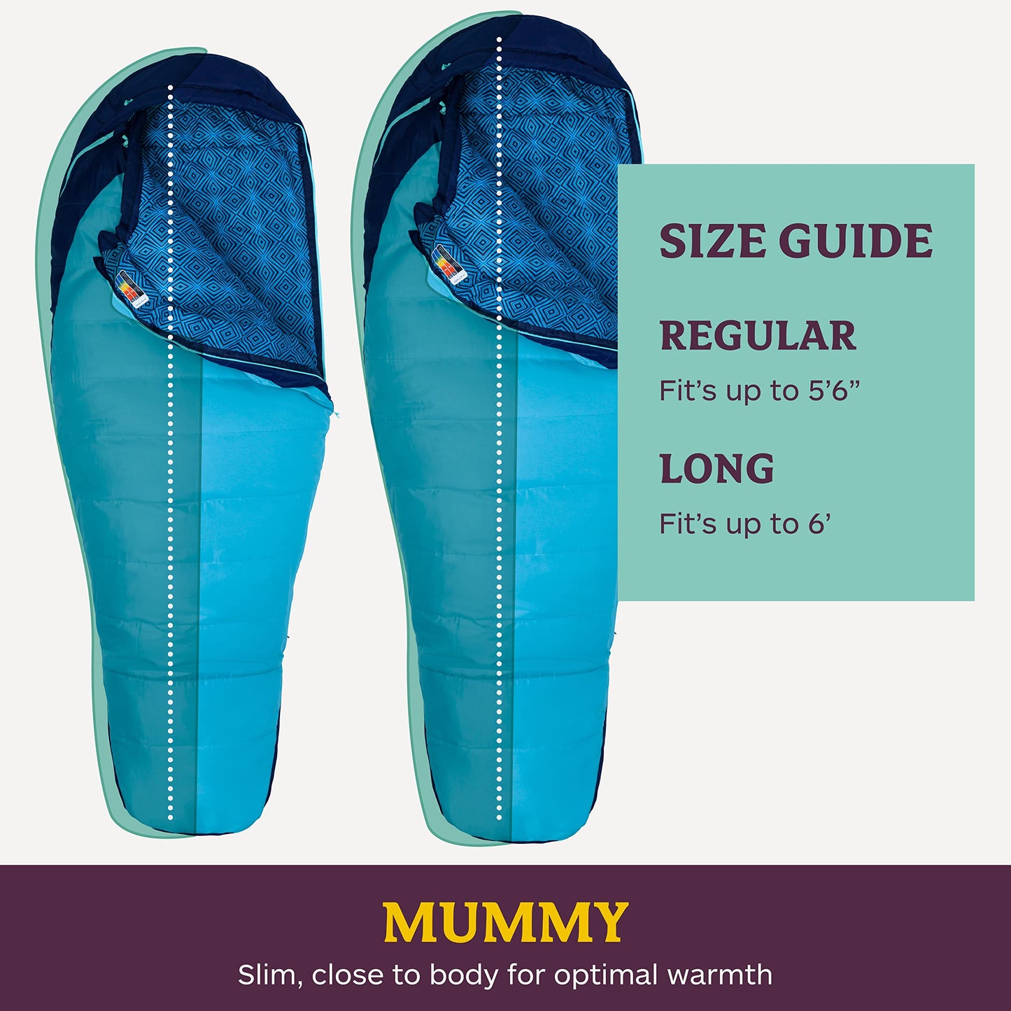 Marmot Women’s Trestles 15° Sleeping Bag | Insulated, Water-Resistant, Left-Zip, French Blue/Harbor Blue, Long