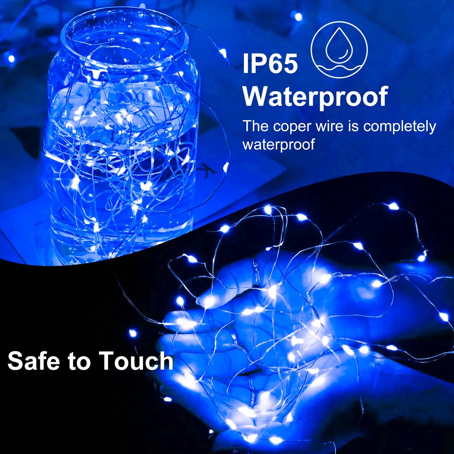 12Pack Fairy Lights Battery Operated, 7ft 20 LED 3 Modes Speed Twinkle Mini String Lights Waterproof Silver Wire Firefly Starry Lights for Mason Jars Wedding Party Christmas Decorations