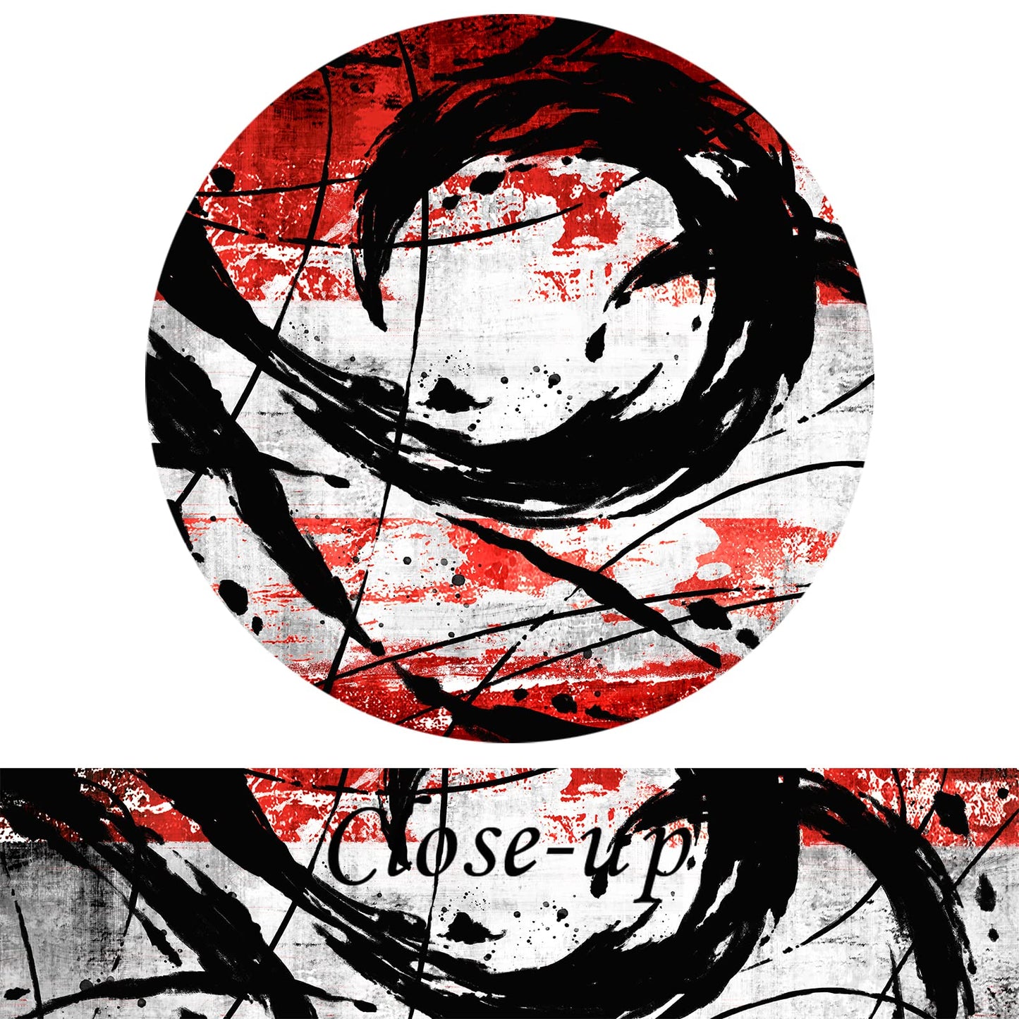 KREATIVE ARTS 4 Panel Black and Red Wall Art Canvas Print Modern Abstract Painting for Home Stair Wall Decor L68xH32inch