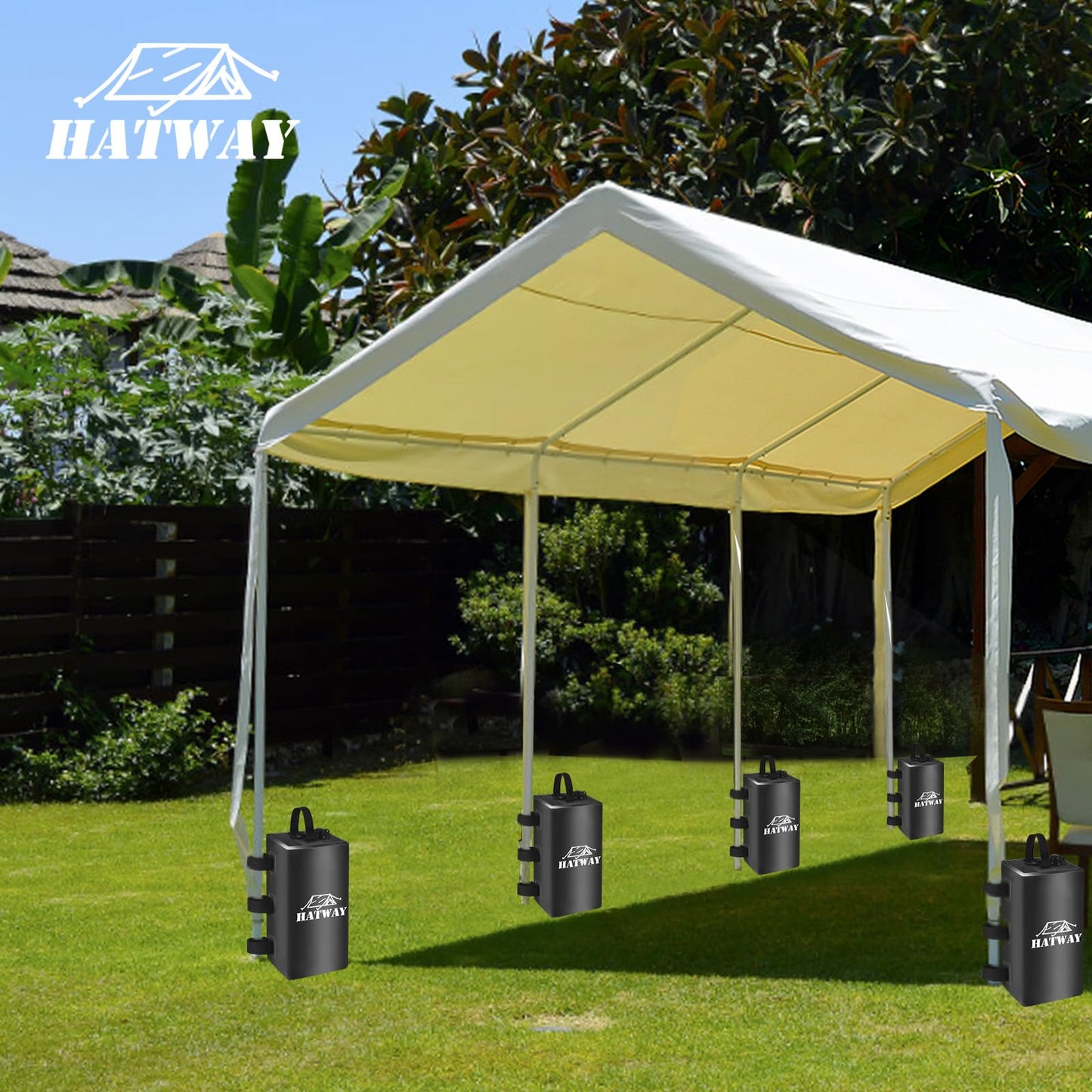 Hatway Canopy Weights,132 LBS Canopy Water Weight Bag Set of 4 Leg Weights for Pop Up Gazebo,Canopies,Tent-4 * 15L-Black
