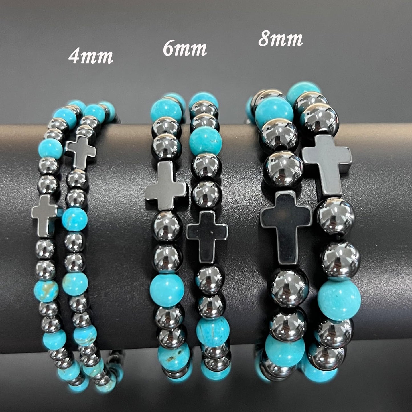 CHCCOYE 4mm Natural Healing Gemstone Bracelet Handmade Yoga Stretch Elastic Bracelet Stress Relief Crystal Jewelry for Men and Women (4mm FAITH)