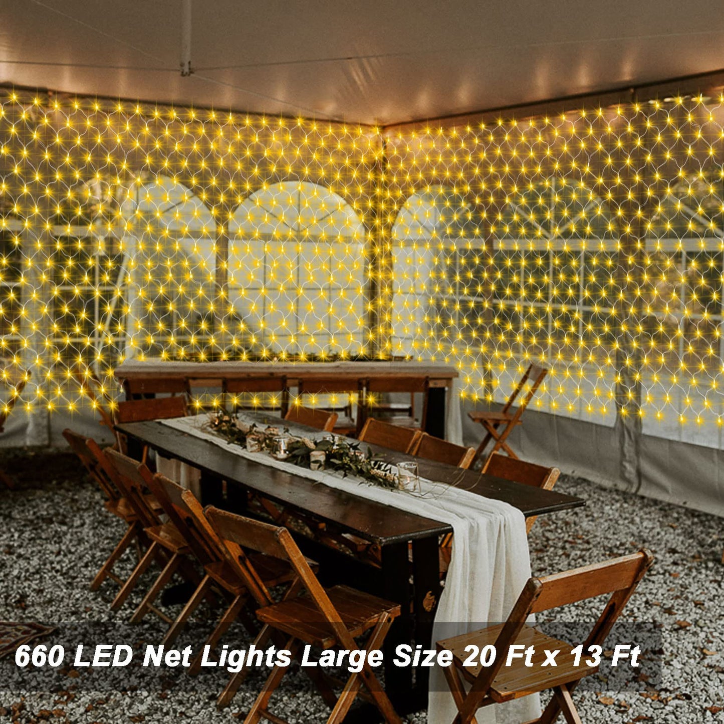 ZAIYW 660 LED Net Lights Outdoor Mesh Lights, 20Ft x 13Ft Large Christmas Net Lights Plug in with Remote Control Timer for Bushes Xmas Shrubs Wall Wedding Tree Decor (Warm White)