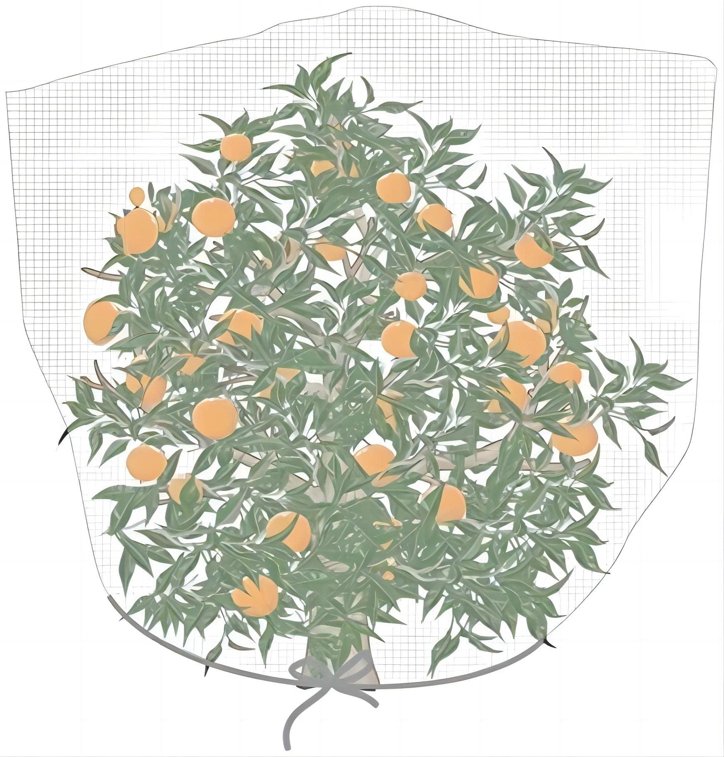 Agfabric Bird Netting 84" Hx84 W Garden Netting Insect Pest Barrier,Plant Cover Fruit Tree Netting Mesh Protection Bag with Drawstring,White