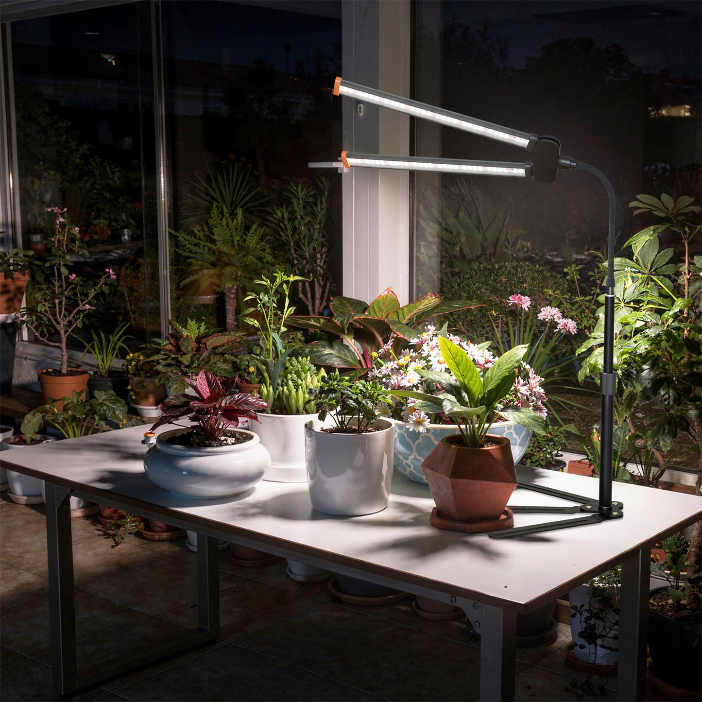 Grow Light for Indoor Plant, 6000K Full Spectrum Plant Lamp with Red Blue White LED for Pot Succulents Seed Growing, Light Strip Foldable & Height Extendable 9-25'', Auto Timer 4 8 12Hrs