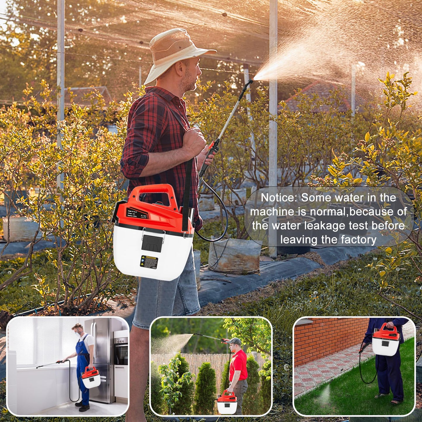 Battery Powered Sprayer Compatible for Milwaukee 12V Batteries, 1.35 Gal Handheld Garden Sprayer, 3 Nozzles, Extendable Pole, Electric Pump Sprayer for Yard, Farm, Plants, Weeds, Lawn Care(No Battery)