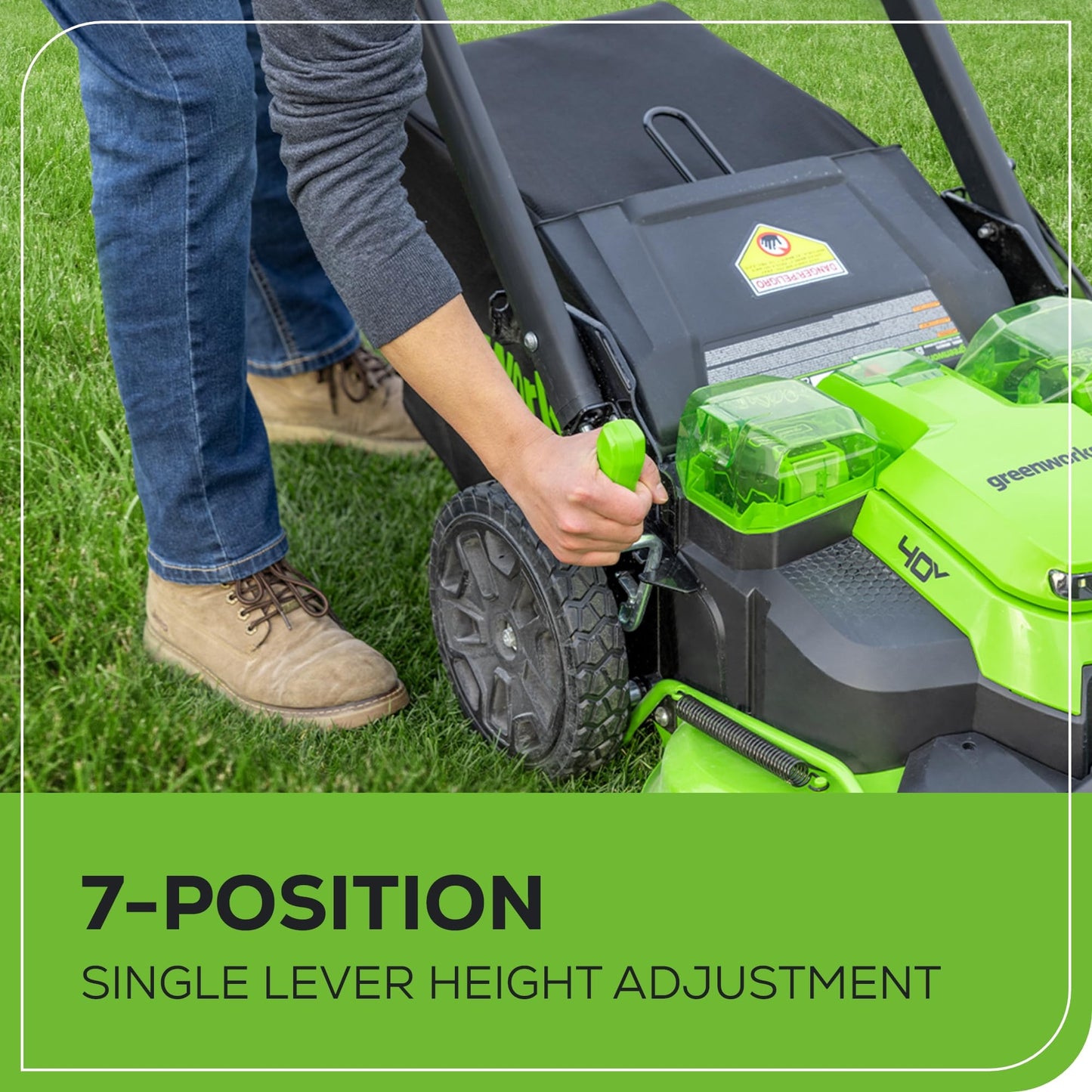 Greenworks 40V 25" Brushless Cordless (Self-Propelled) Lawn Mower (75+ Compatible Tools), (2) 4.0Ah Batteries and Dual Port Rapid Charger Included