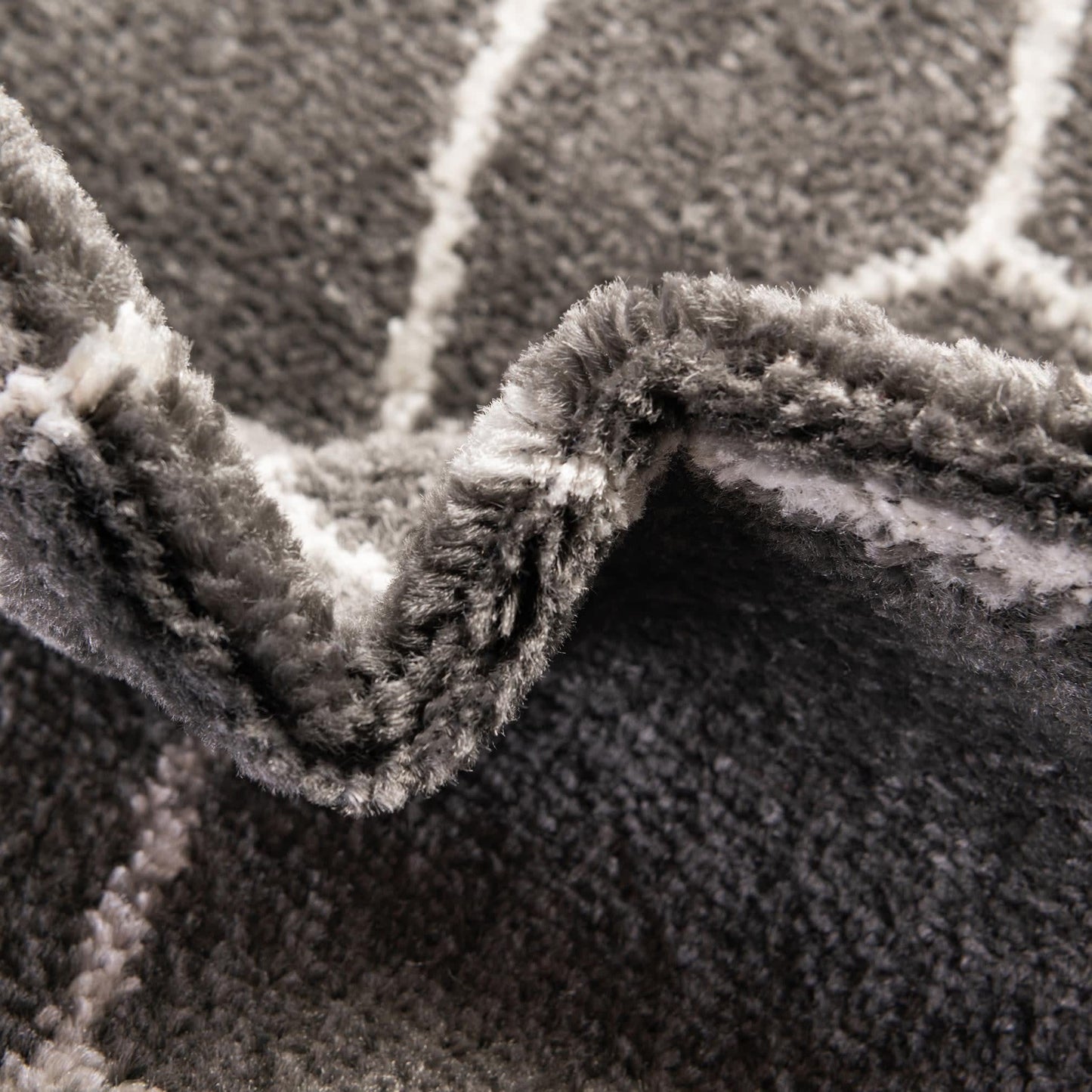 Unique Loom Trellis Frieze Collection Area Rug - Geometric (3' x 5' Oval, Dark Gray/ Ivory)