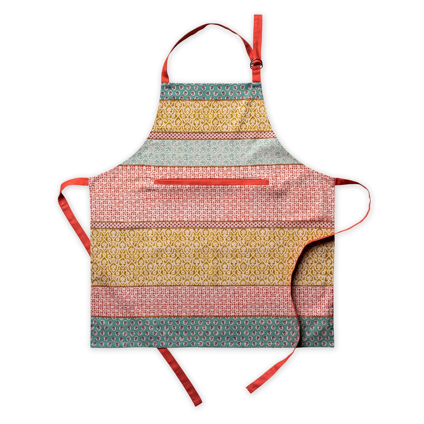 Maison d' Hermine Apron for women with Pocket 100% Cotton 27.50"x31.50" 1 Piece Adjustable Neck Strap & long ties Apron Men, Chef, Wedding, Cooking, Gardening, Server Spring/Summer (Provence)