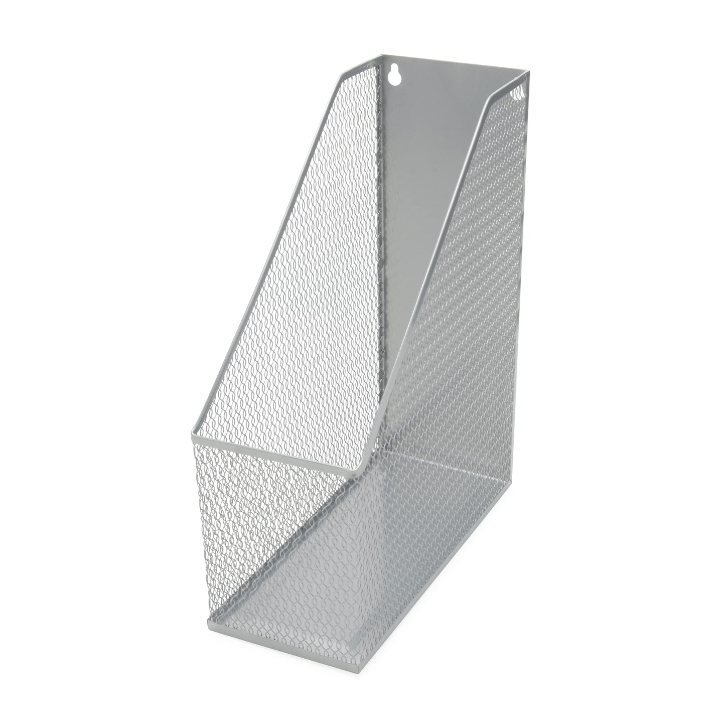 YBM HOME Mesh Steel Deluxe Magazine Rack, Extra Wide Magazine File Holder (1, Silver)