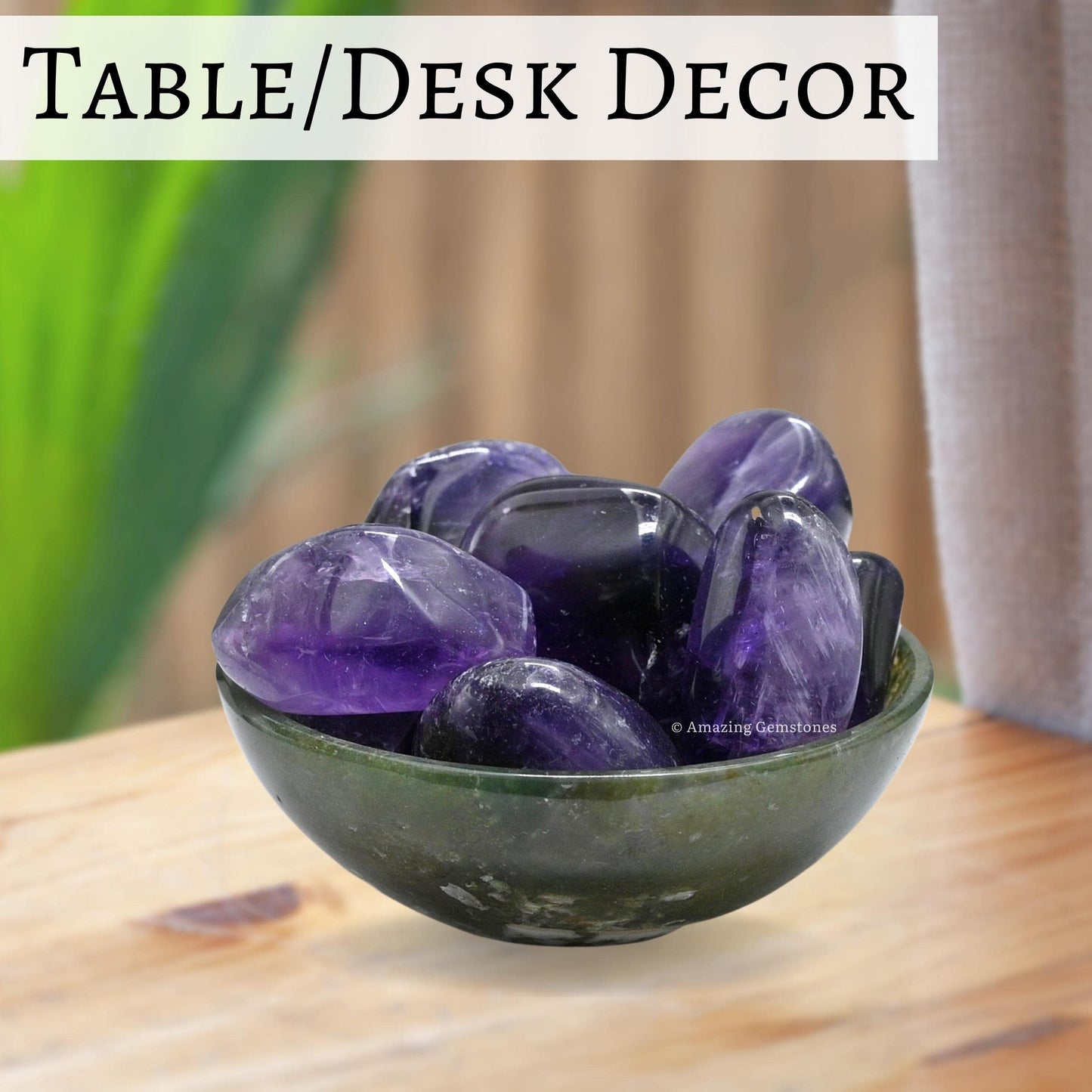 Amazing Gemstone Amethyst Crystal Tumbled Stones Polished Rocks - Natural Gem Stones for Healing - DIY Crystals for Protection (1 Piece)