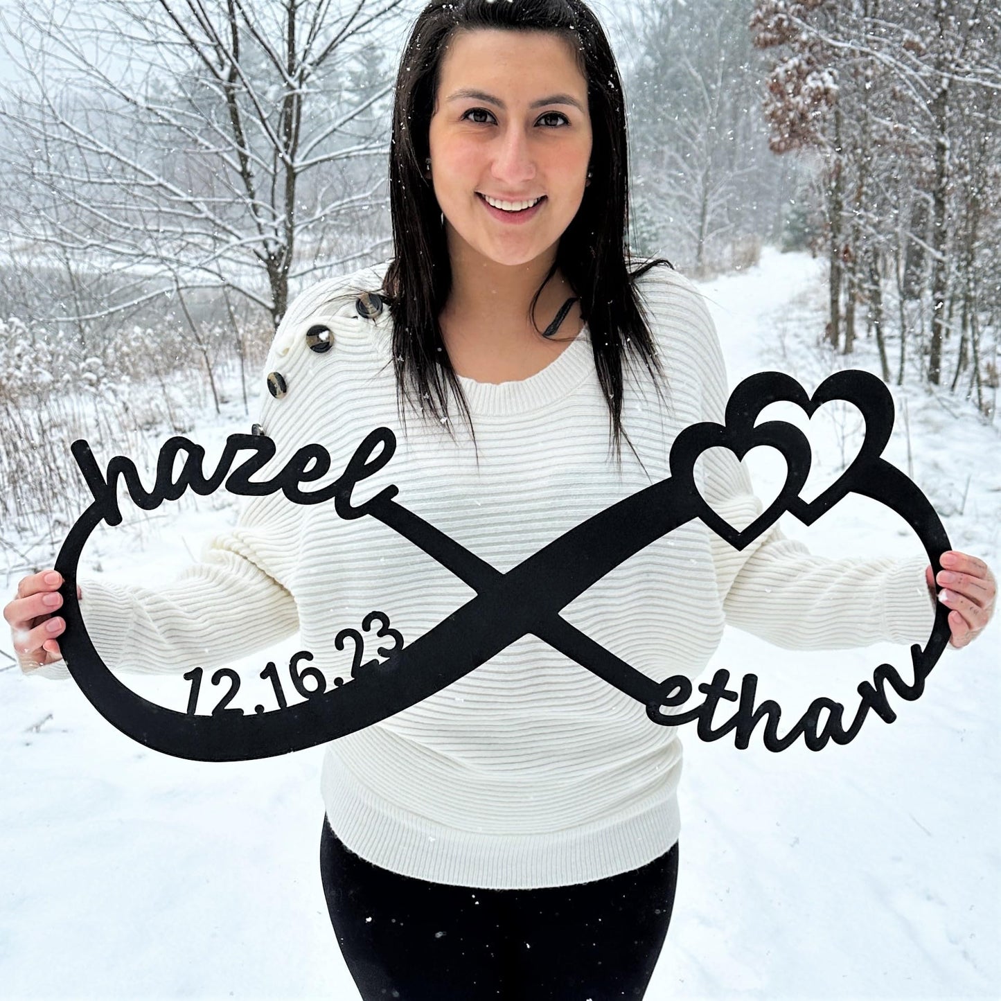 Metal Infinite Love Decor | Personalized Infinity Sign | Gifts for Her | Personalized Wedding Gift for Couple | Engagement Gift | Anniversary | Bridal Shower Gift | Couples Gift