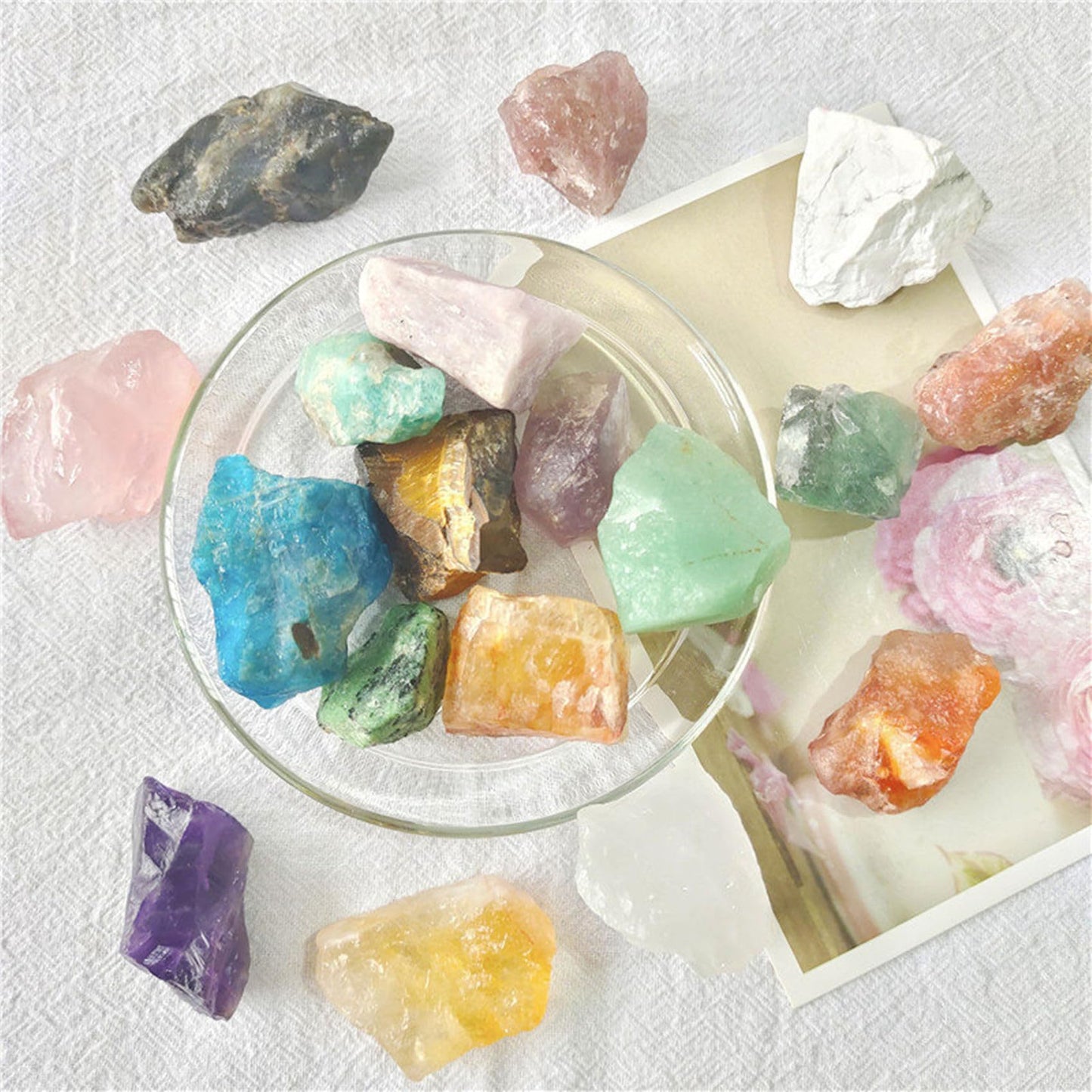 Chrysocolla Raw Crystals Healing Crystals Natural Rough Stones 1.2-2" for Tumbling, Fountain Rocks, Yoga, Meditation, Polishin, Gift 11