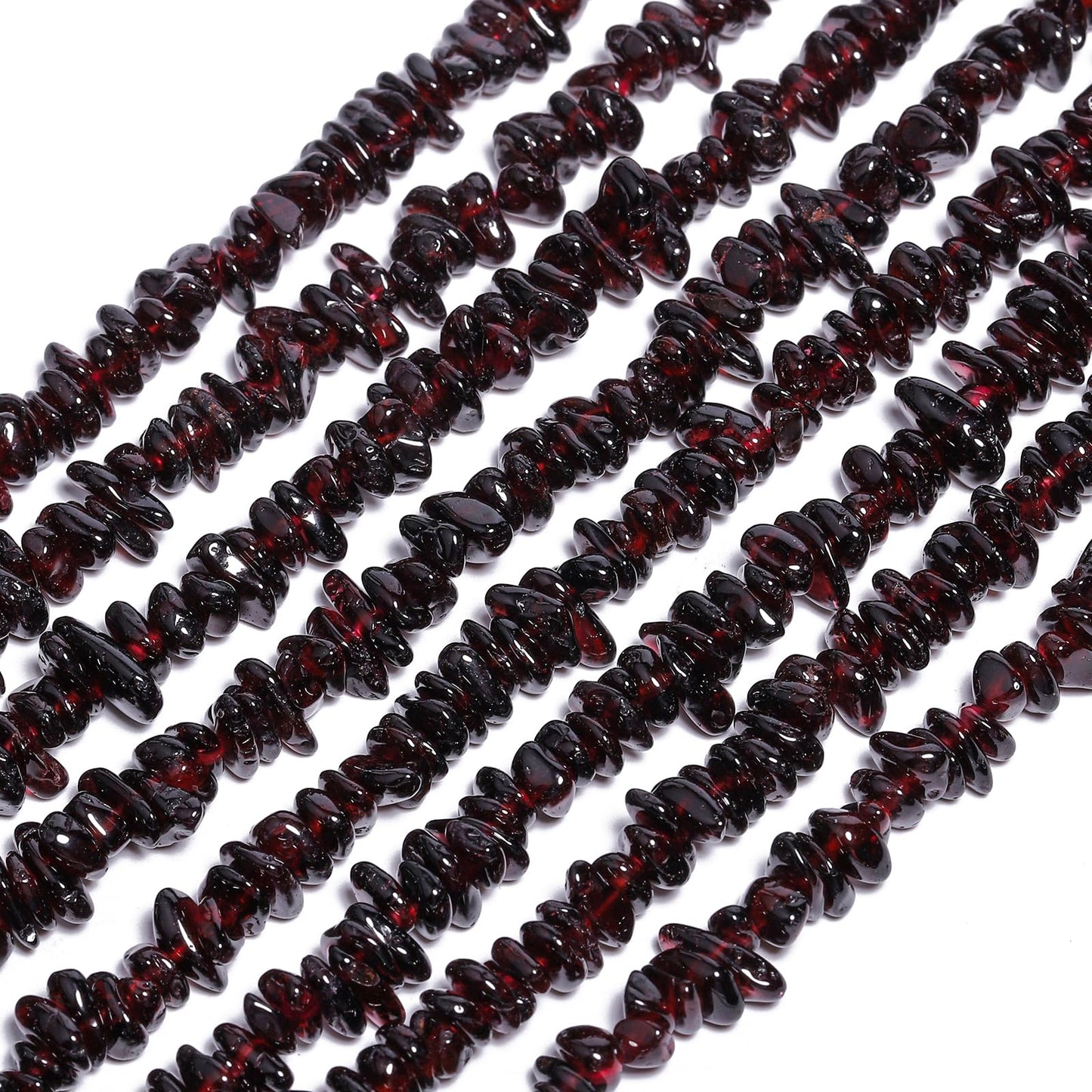 NITOPUPU 30in Garnet Natural Chip Stone Beads 5-8mm About 230pcs, Irregular Drilled Red Bead for Bracelets Jewelry Making Supplies for Adults, DIY Crafts.