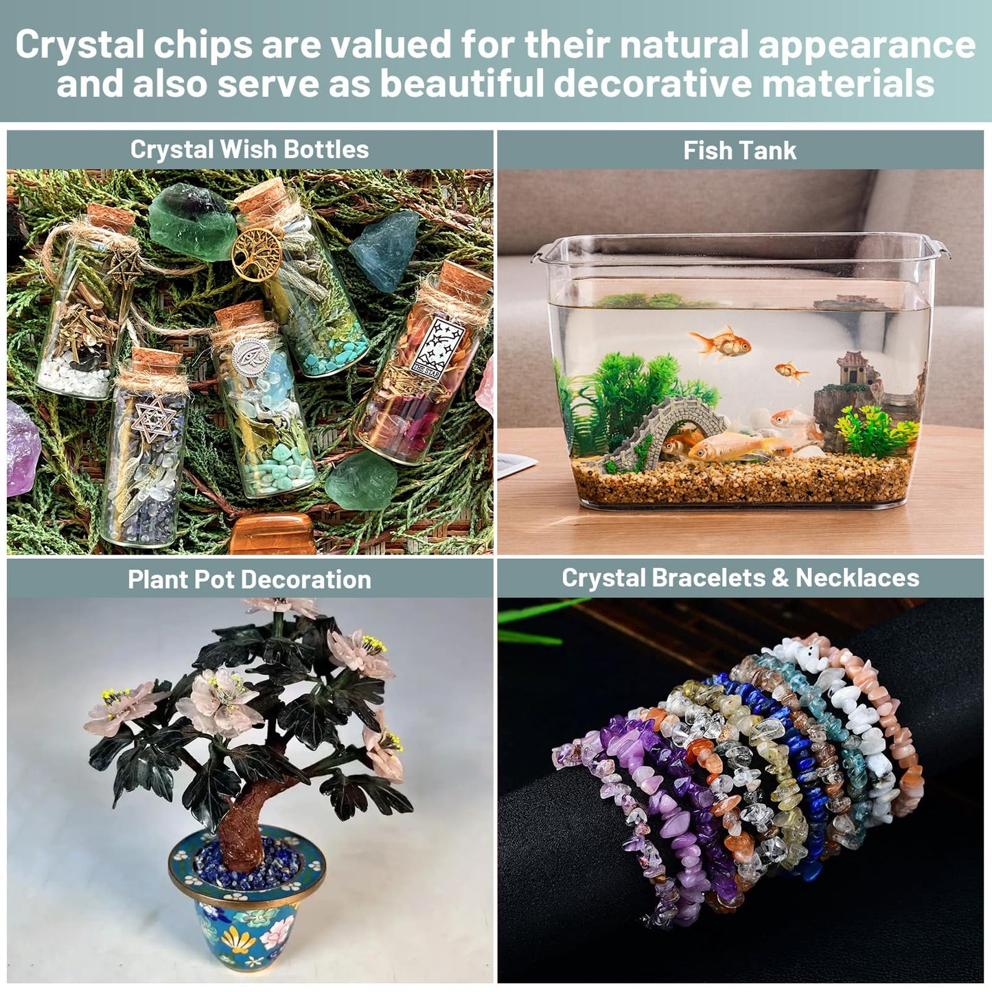 1.1lb Crushed Opal Crystal Tumbled Chips-Opal Healing Crystals Chips Bulk, Crushed Crystal Gemstones for Crafts, Beautiful Package for Gift (Opal)