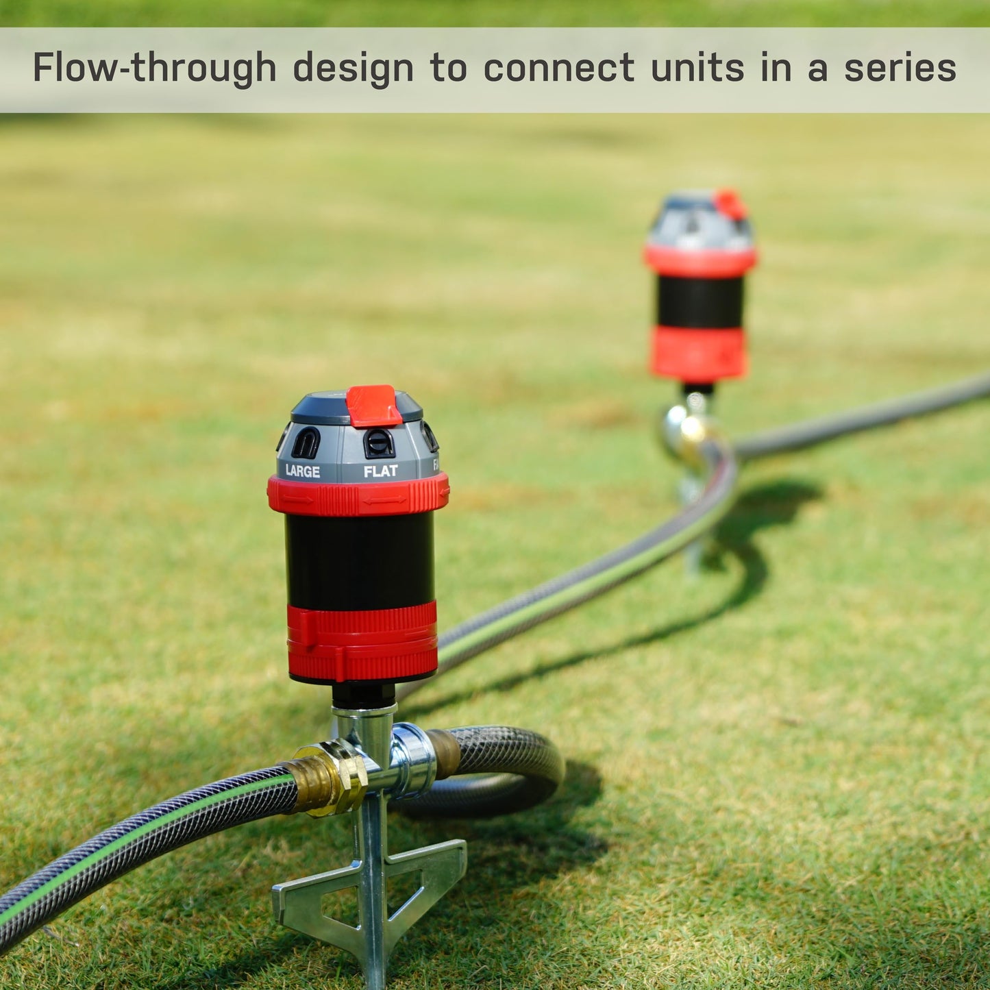 Eden 94144 6-Pattern Rotary Gear Drive Sprinkler with Step Spike Gear Drive, Heavy Duty, Gardening Watering System, Garden&Lawns, Multi Pattern, Coverage up to 5278sq.ft