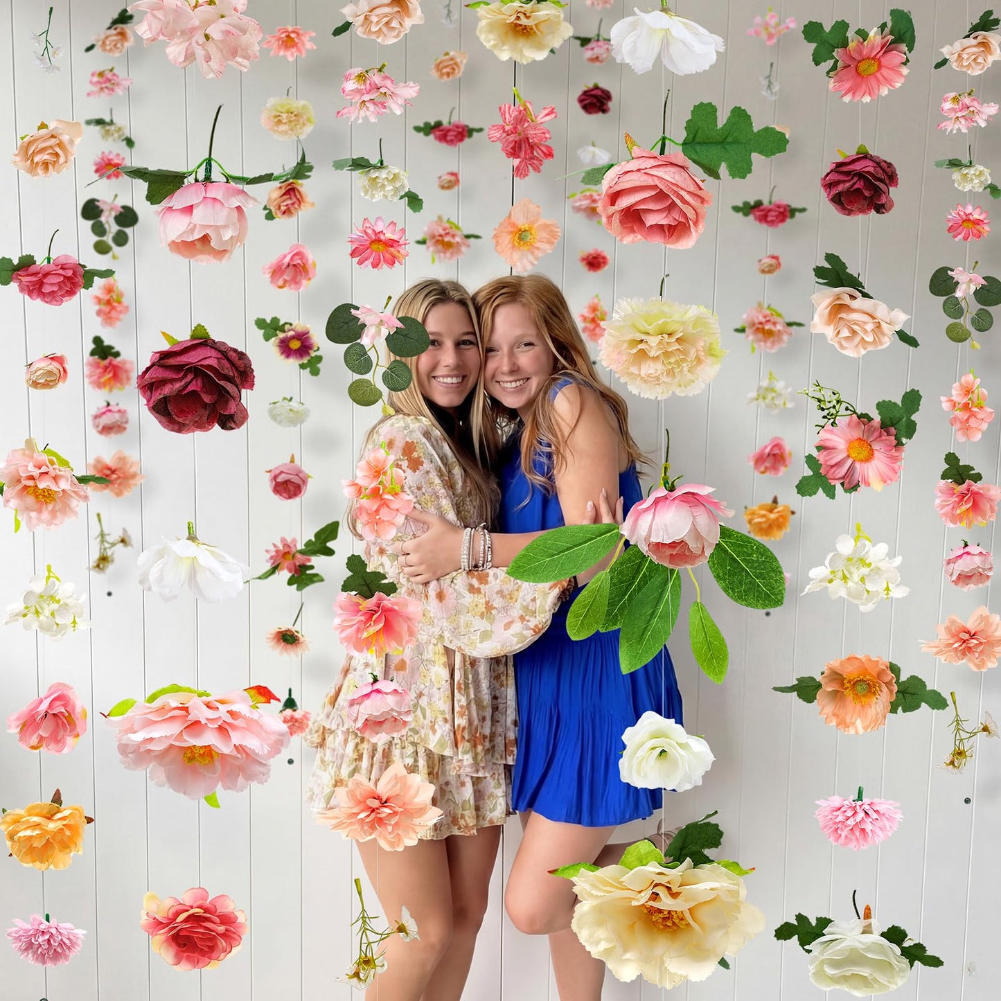 Suncalla 12 Pcs 70.8 ft Flower Garlands Hanging Artificial Wildflower Vine Decor from Ceiling Floating Floral Backdrop Silk Fake Flower Garland for Wedding Home Garden Wall Arch(Blossom)
