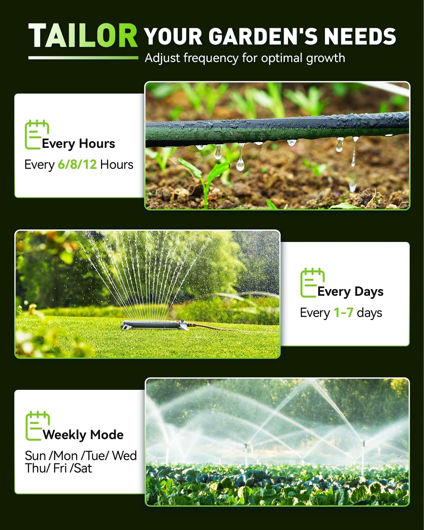 RAINPOINT Sprinkler Timer with 3 Different Programs, Waterproof Hose Timer Brass Inlet with Rain Delay/Manual/Automatic Irrigation System, 1 Outlet